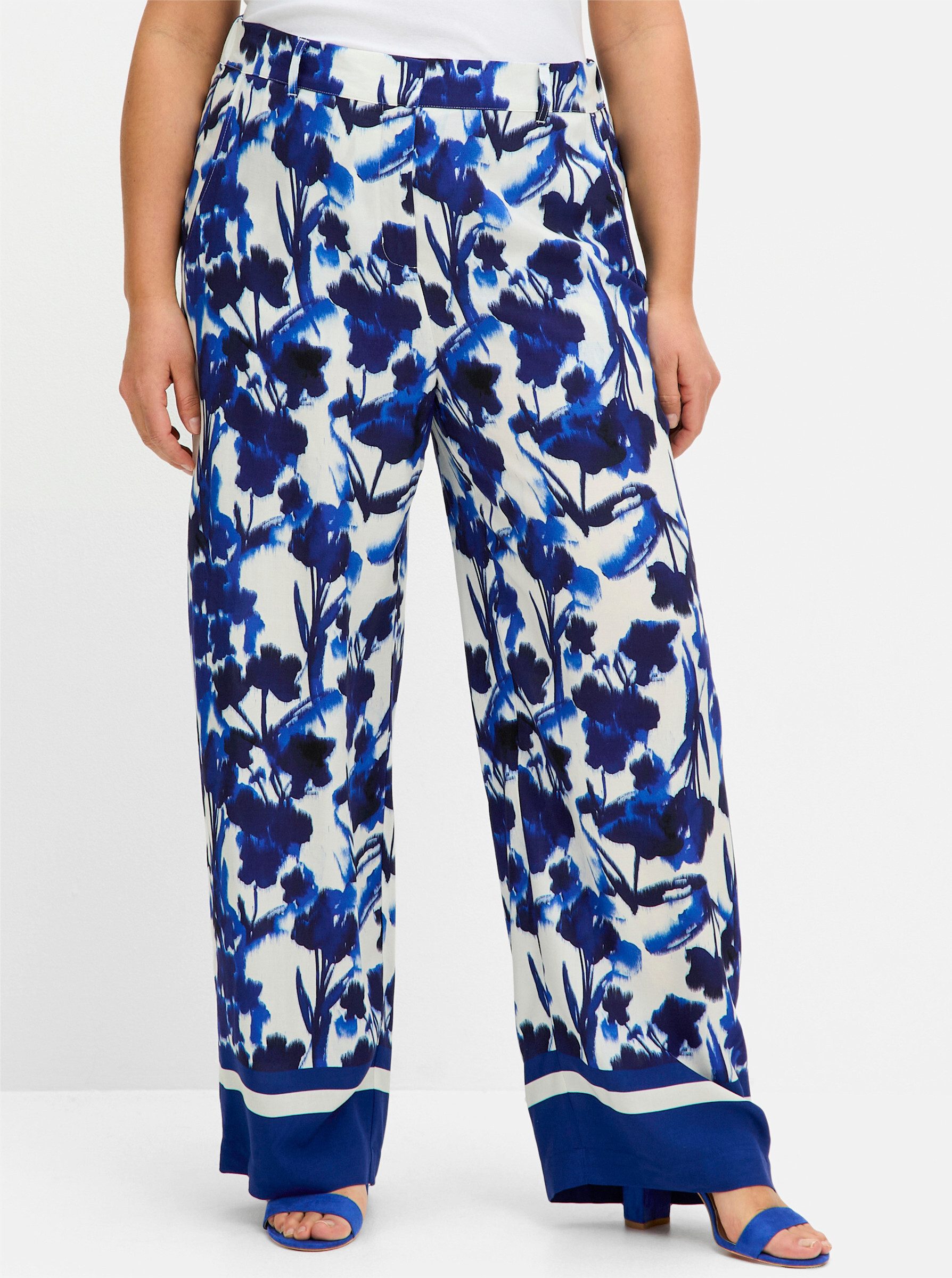 Sheego Jerseyhose Hose . mit Blumendruck günstig online kaufen