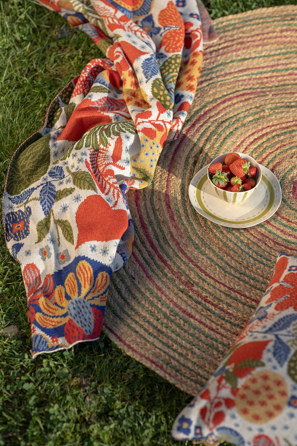Wohndecke Strickdecke Flower, Tranquillo