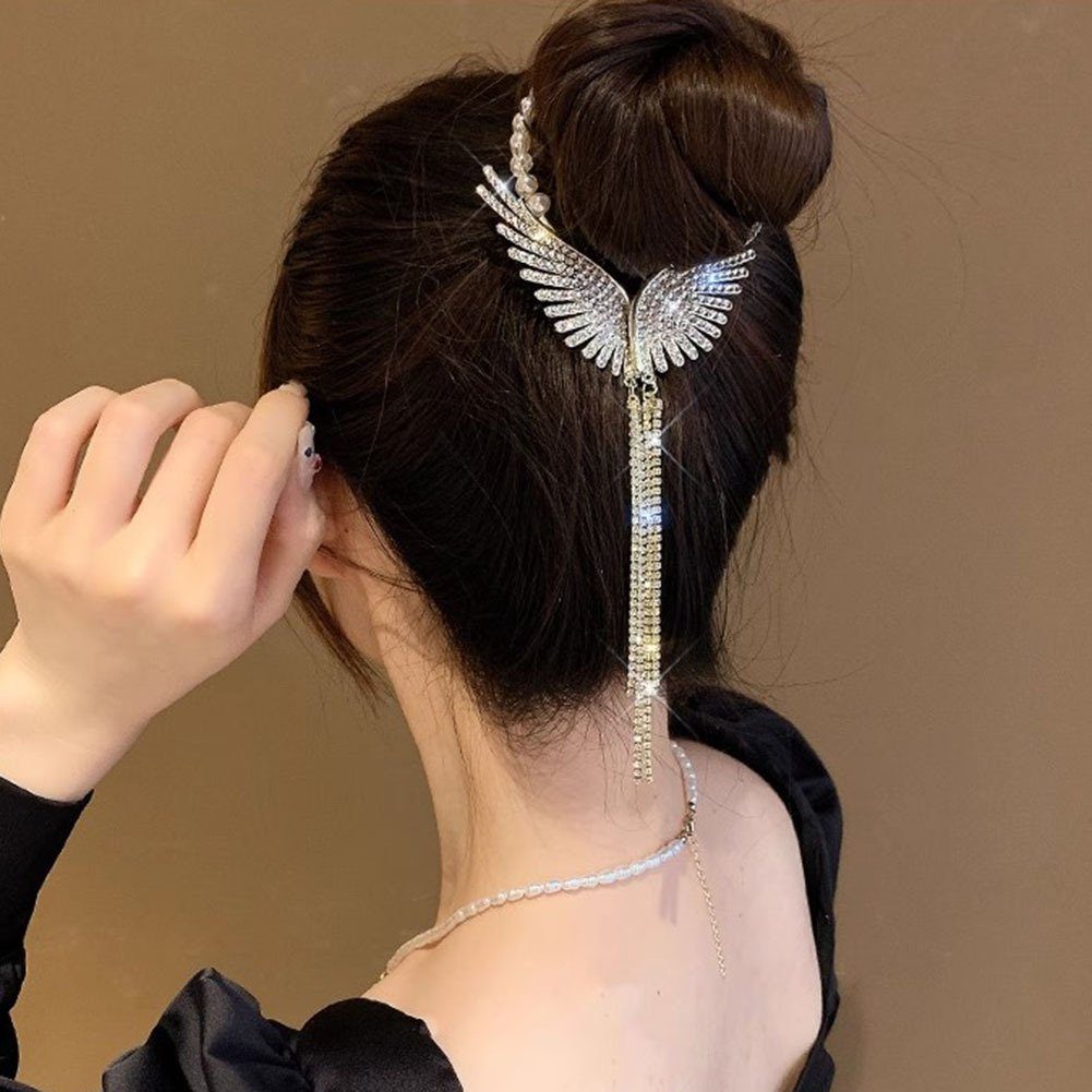 Blusmart Haarspange Feenhafte Engelsflügel-Haarnadeln, Modischer golden butterfly Vintage-Haarschmuck Für