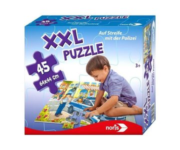 Noris Puzzle XXL Puzzle Auf Streife mit der Polizei. 45 Teile, 45 Puzzleteile