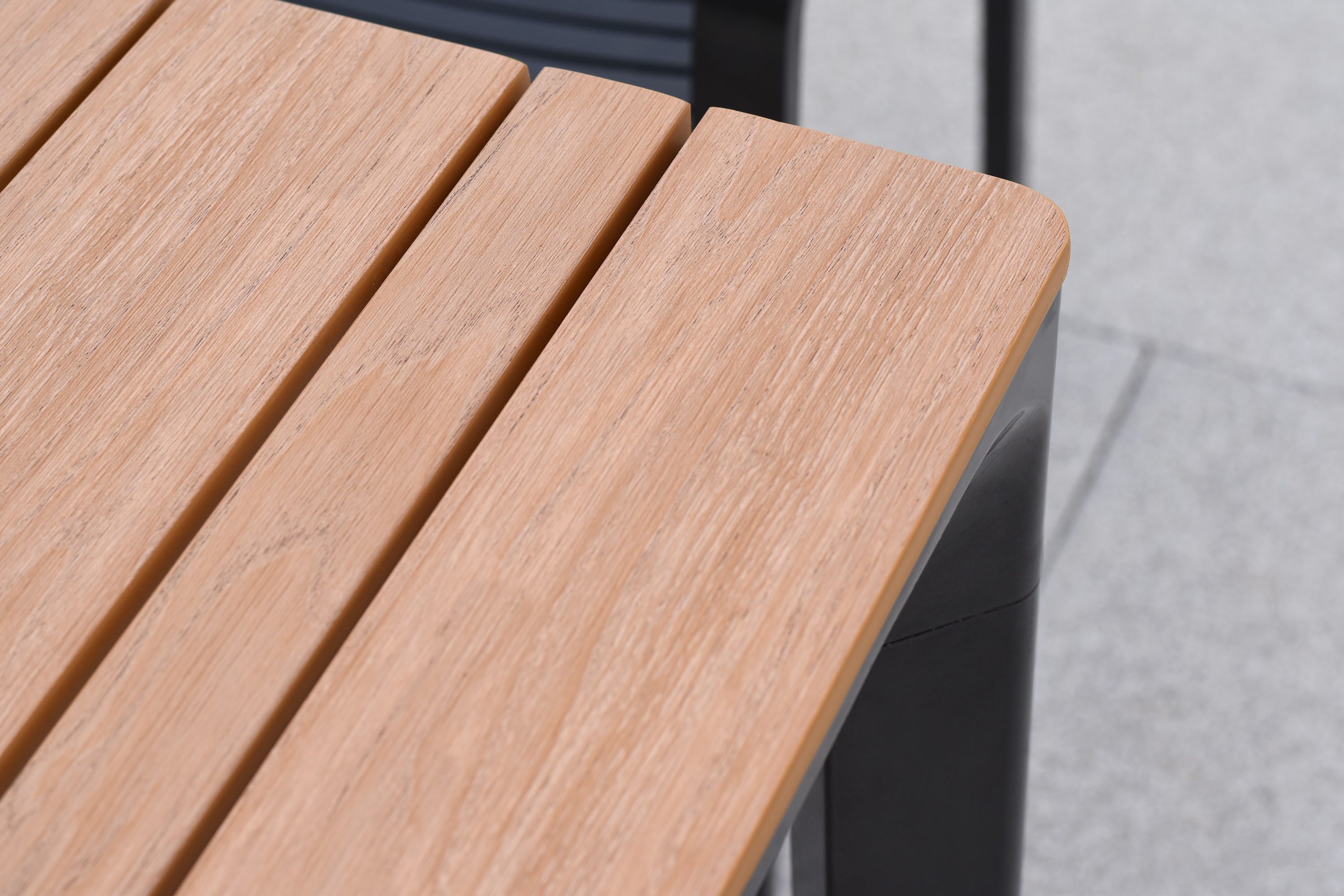 MERXX Gartentisch rechteckig (1-St), Tischplatte aus Kunststoff in Holzoptik