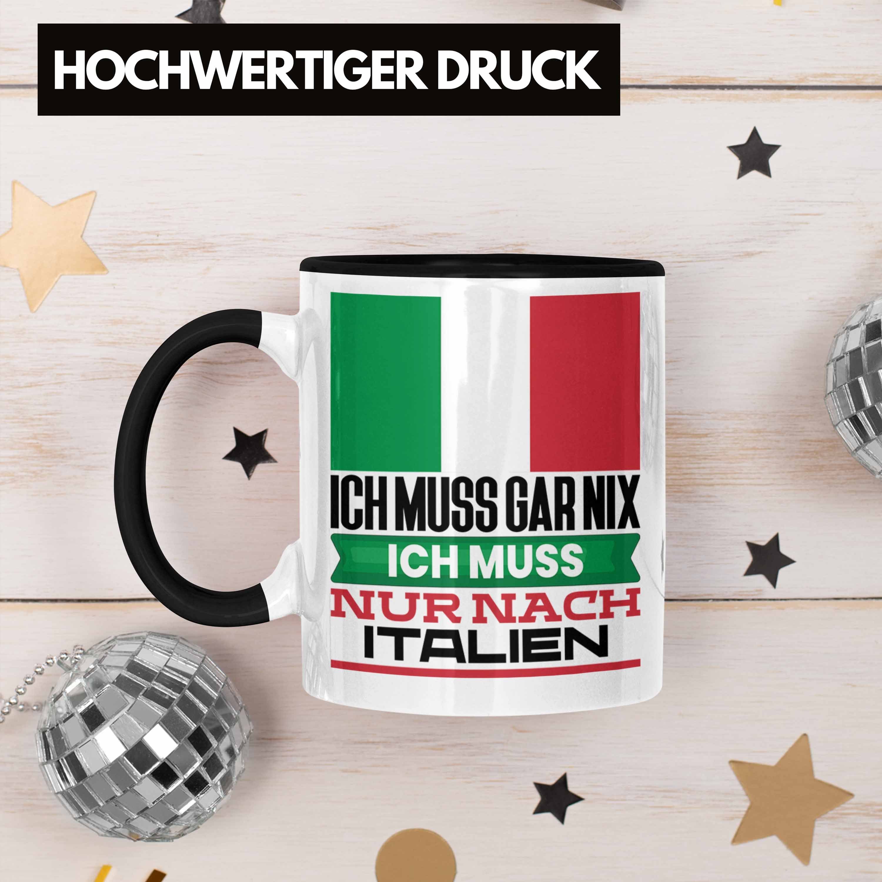 Tasse Geburtstag Urlaub Geschenkidee Trendation Tasse Italiener Schwarz Ic Geschenk Italien für