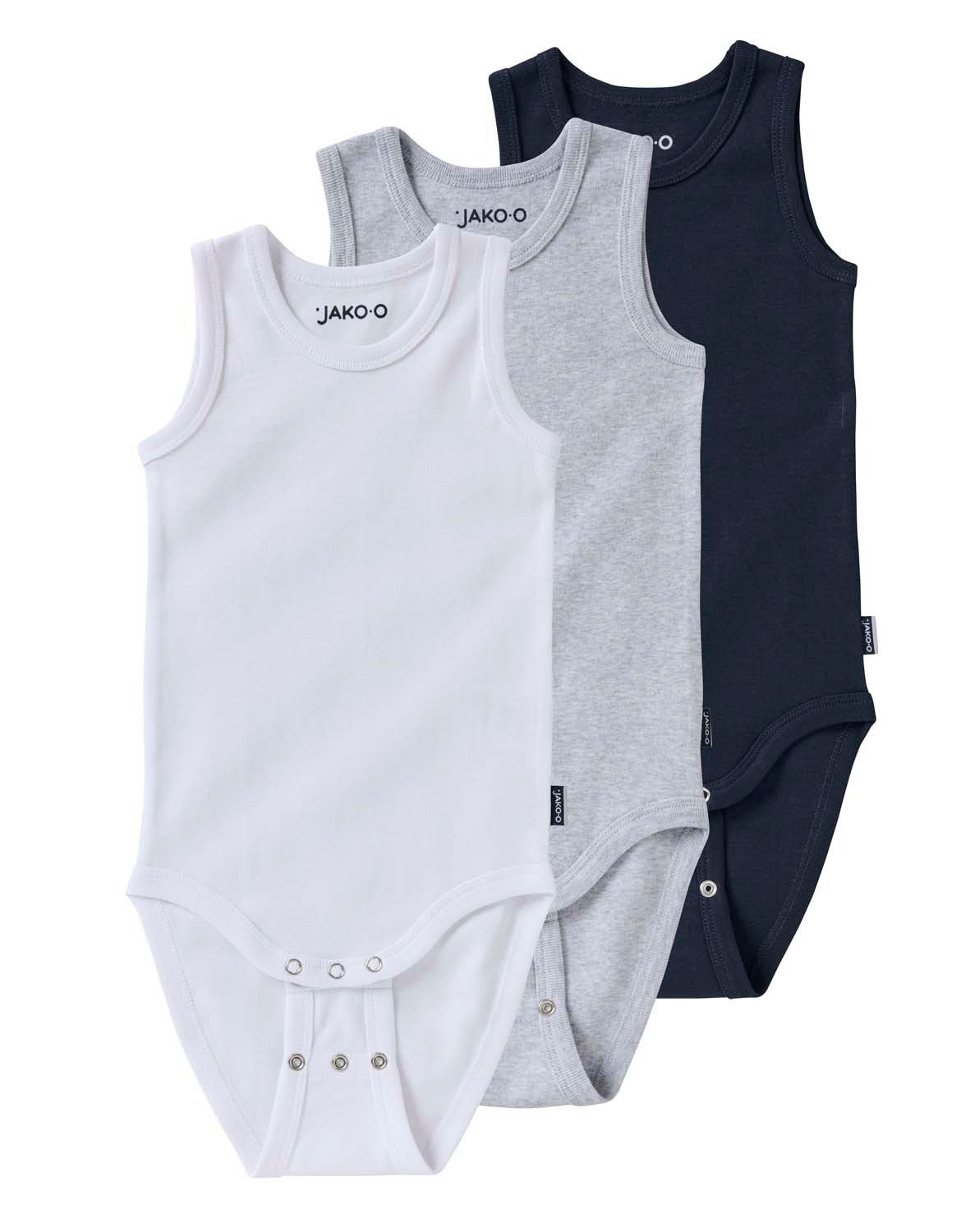 JAKO-O Body JAKO-O Trägerbody Baby 3er Pack, farbmix