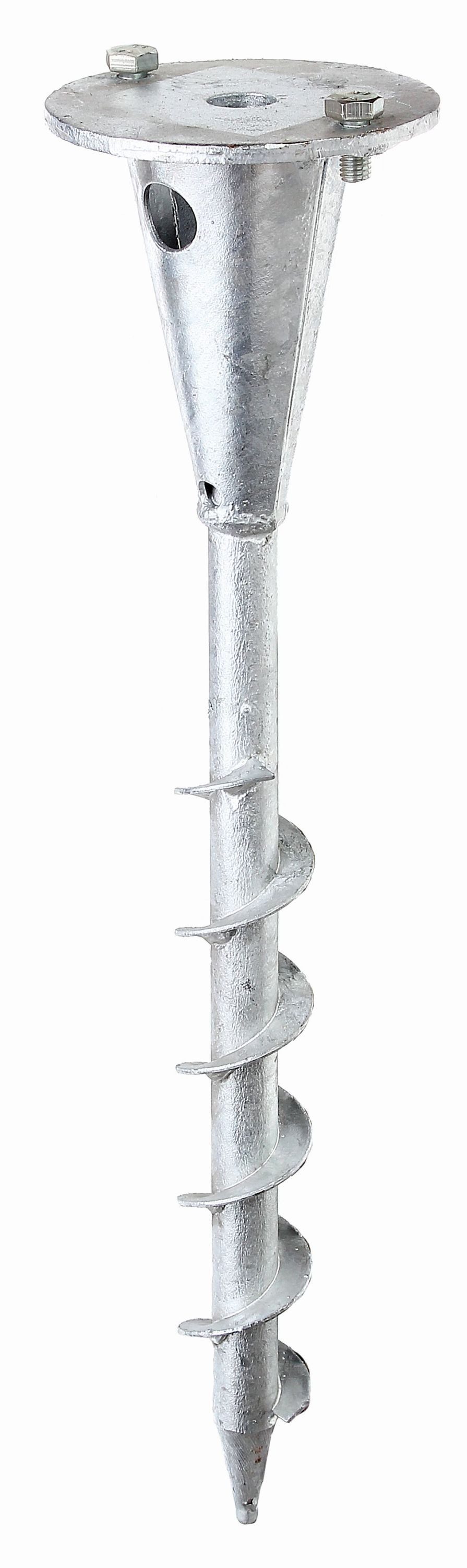 Alberts Zaun Einschraub-Bodenhülse,fvz,⌀100/400, 657222 Einschraub-Bodenhülse für unterschiedliche Halterungen feuer