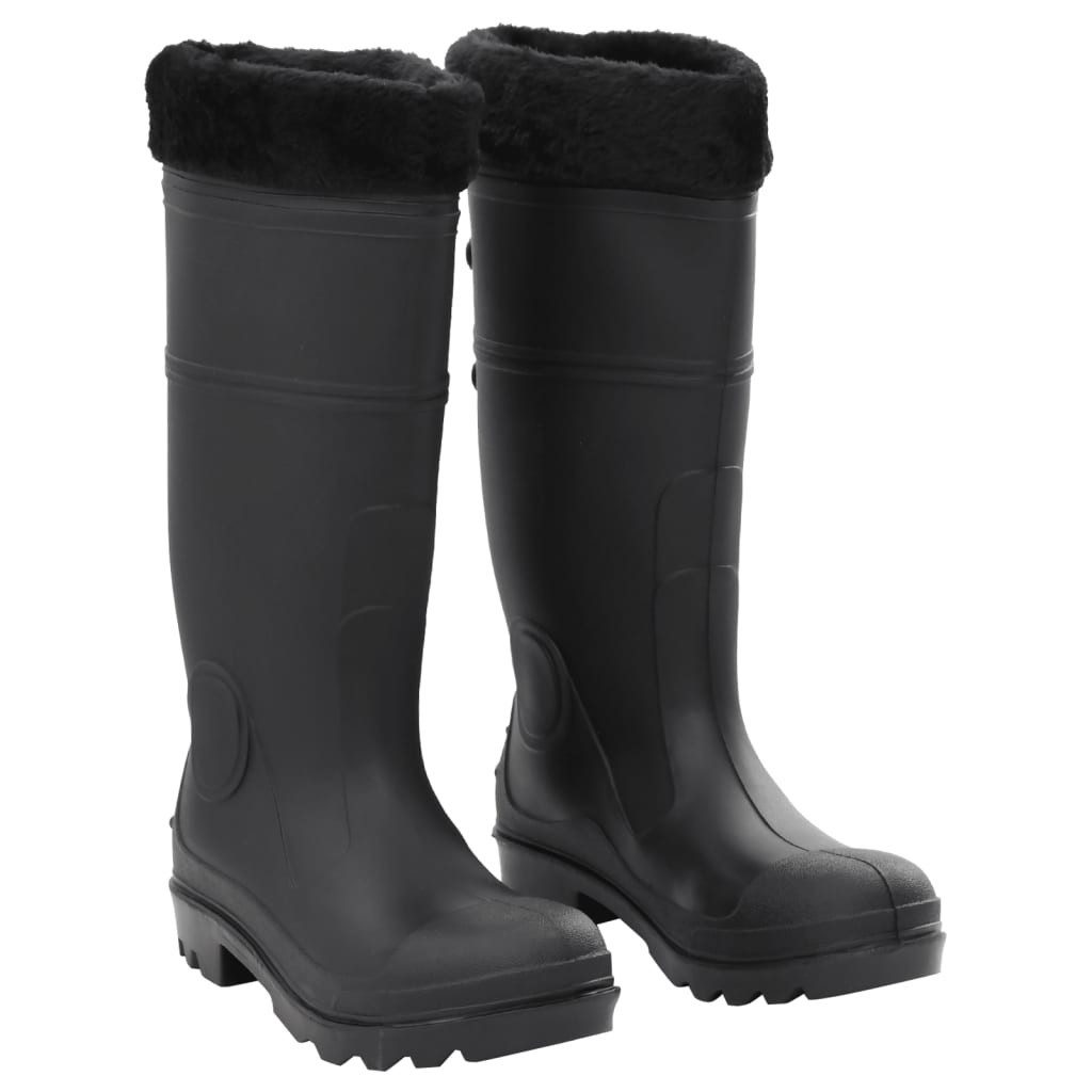 vidaXL Gummistiefel Regenstiefel mit Herausnehmbarem Innenfutter Schwarz Gr günstig online kaufen