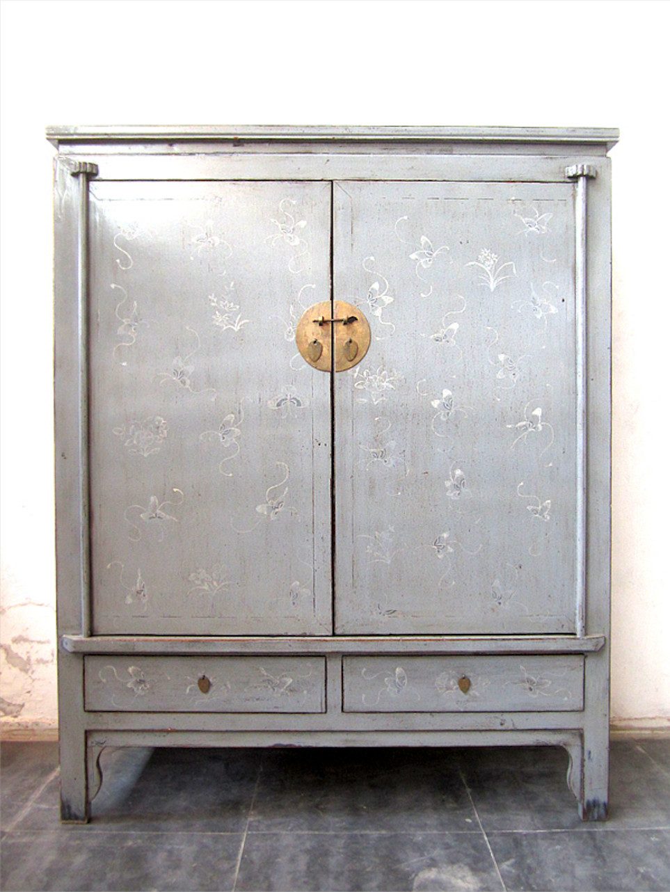 Luxury-Park-Direct Kommode Moderner chinesischer Kleiderschrank in traditioneller Optik