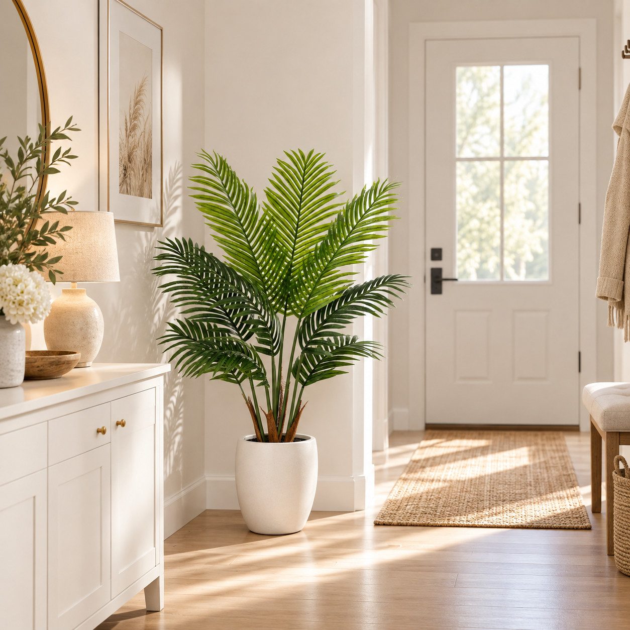 Kunstpalme Künstliche Areca Palme, Künstliche Palme, Kunstpalme mit Topf Areca Palme, PASCH, Höhe 110 cm – Bild 5 von 5