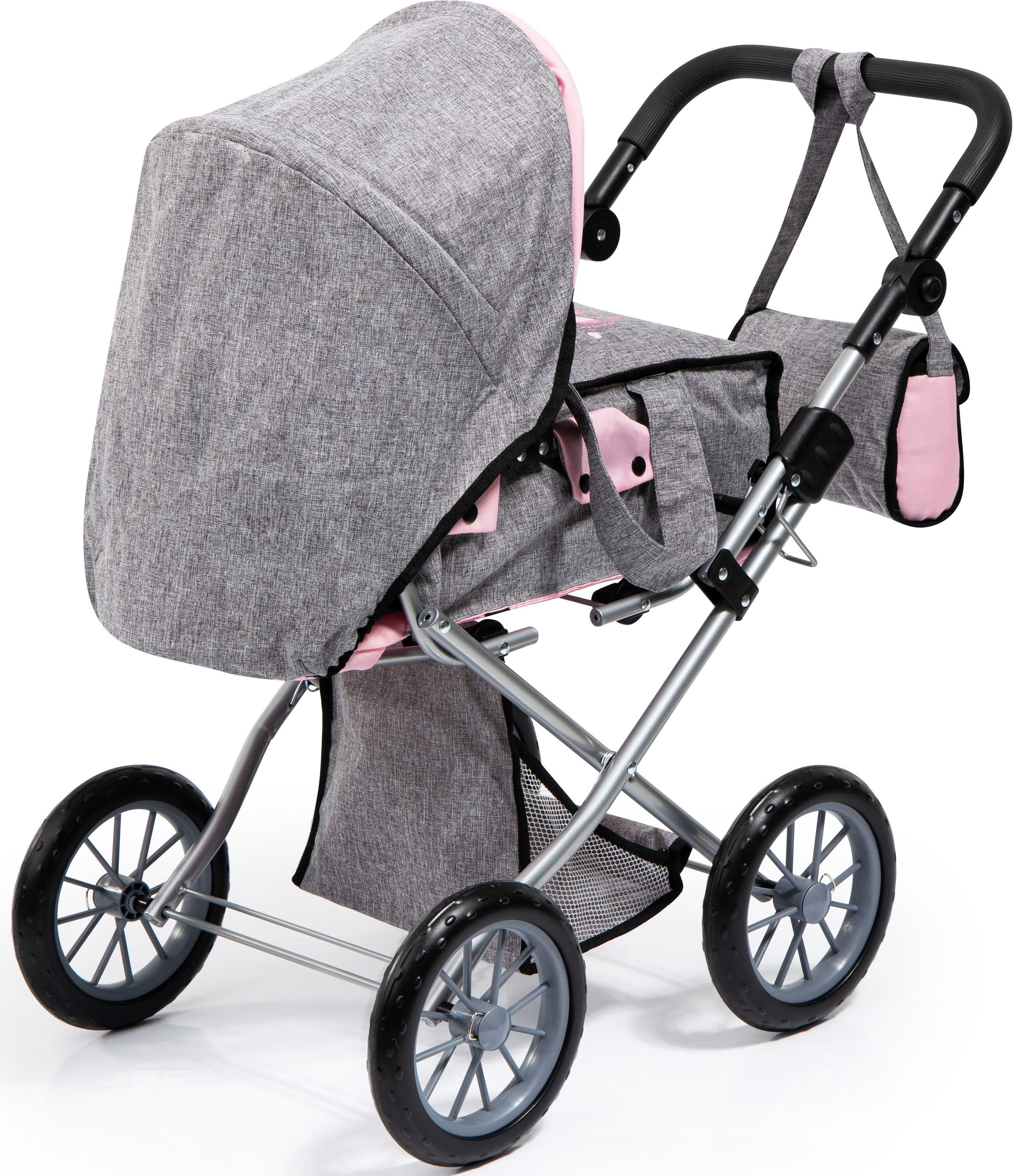 Bayer Kombi-Puppenwagen City Star, grau/rosa