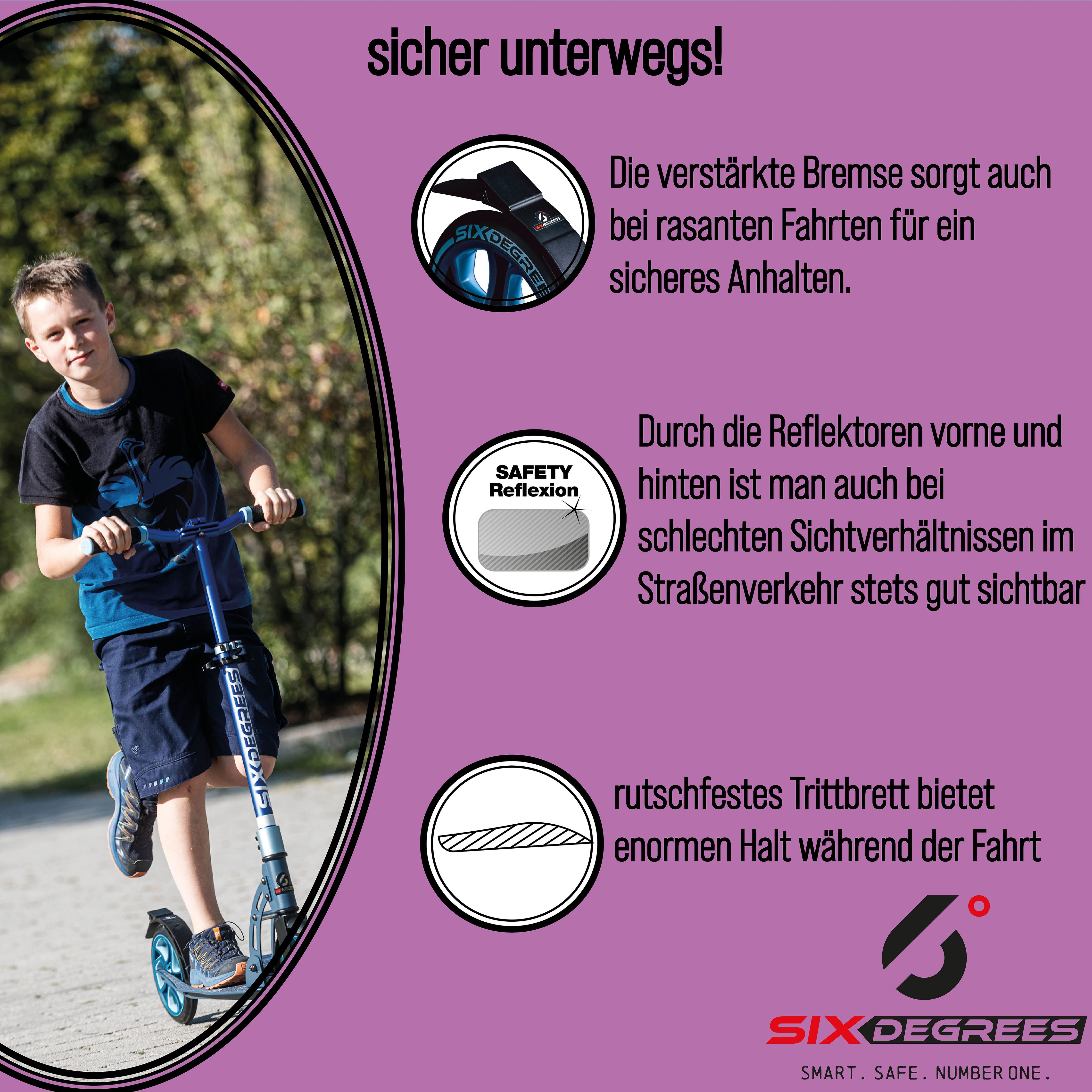 SIX DEGREES Scooter Aluminium Scooter Junior 145 mm