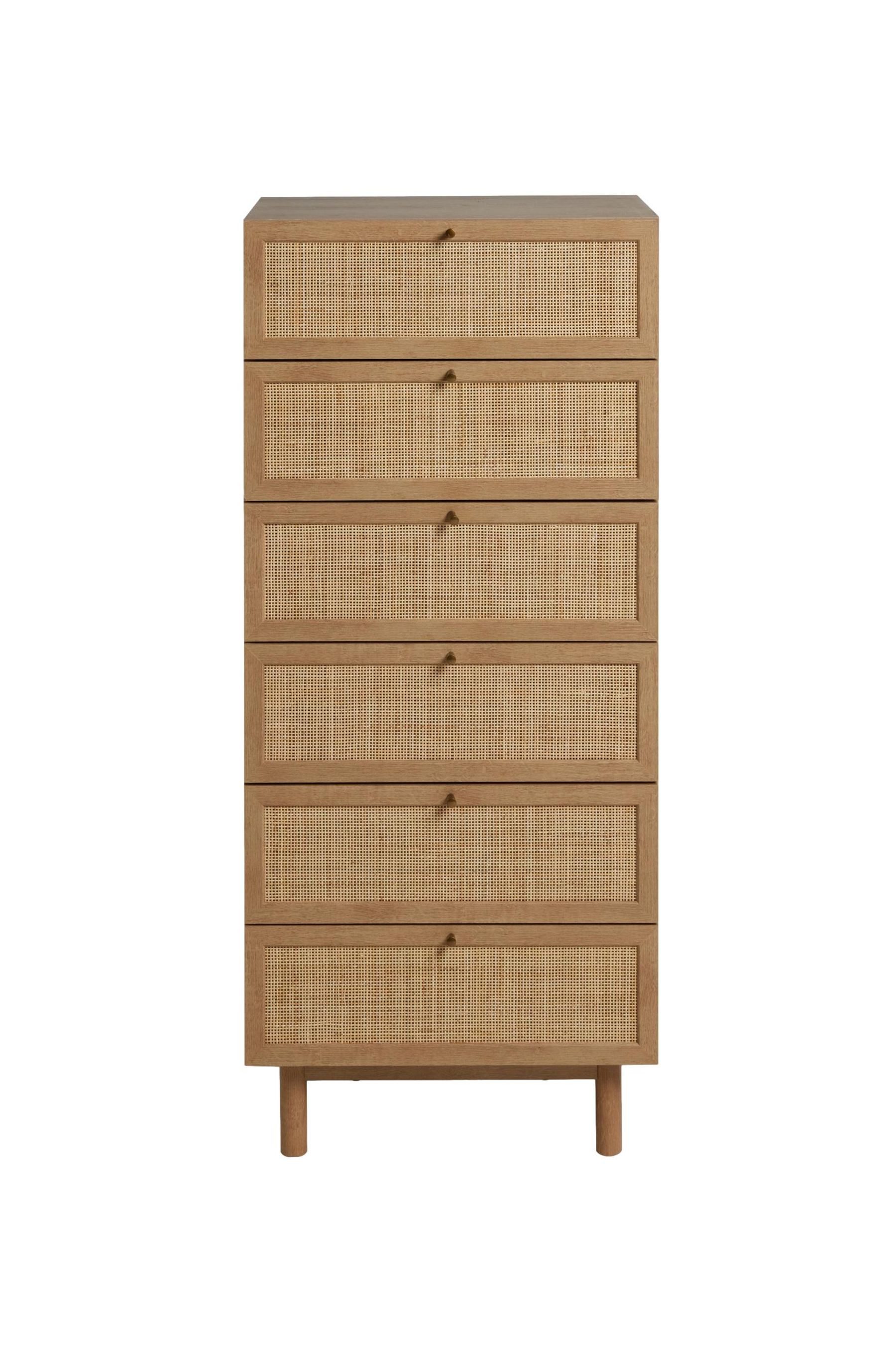 MADE Kommode MADE.COM Pavia Hohe Rattan-Kommode – 6 Schubladen (1 St)