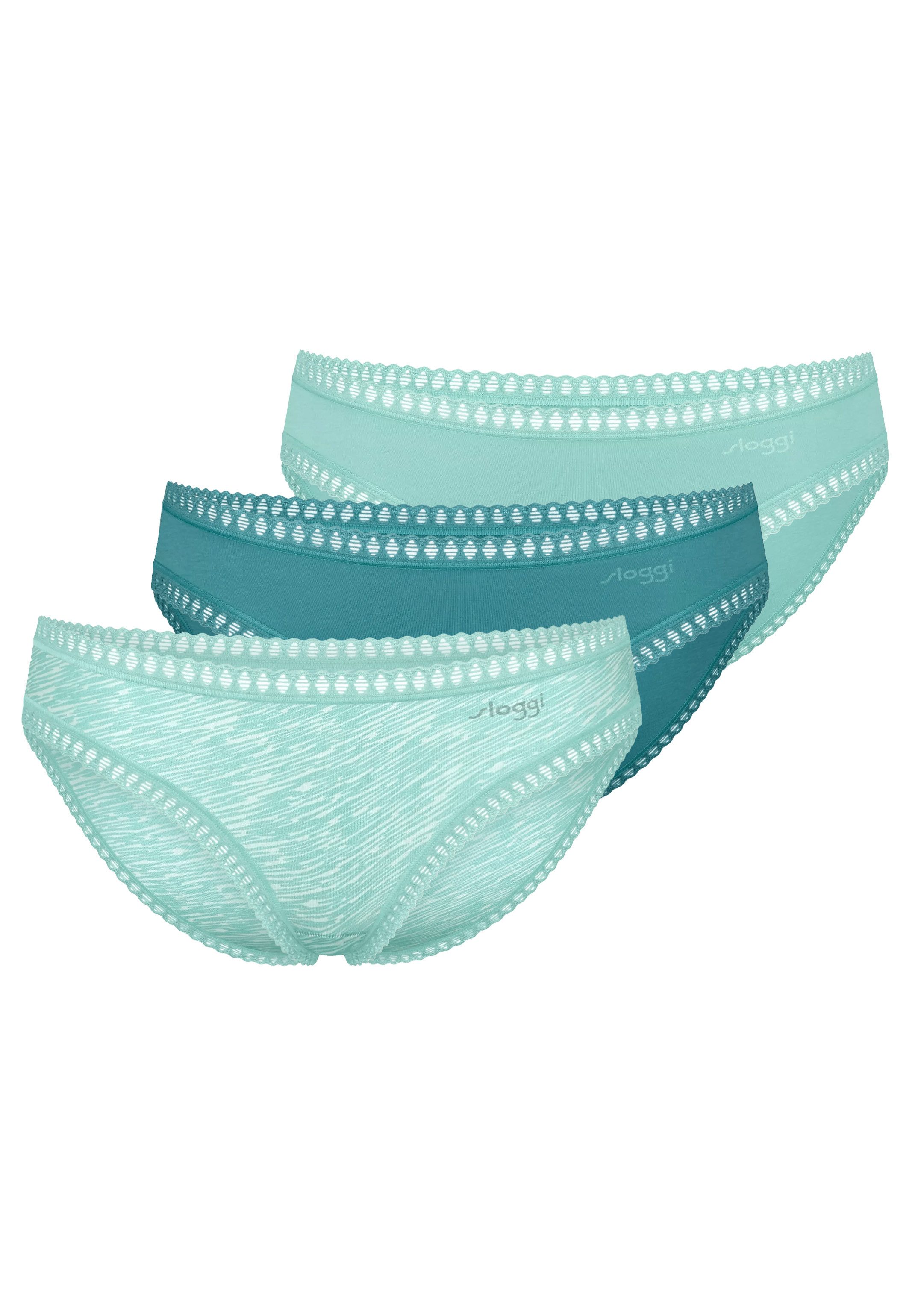 sloggi Minislip "GO Crush" 3er Pack, dehnbare Spitzendetails, uni, gemuster günstig online kaufen