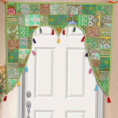 Türvorhang Indischer Türvorhang Toran 110x100 cm (BxH) Orientalischer Türbehang, Casa Moro, (1 St), blickdicht, bestickt, Handmade