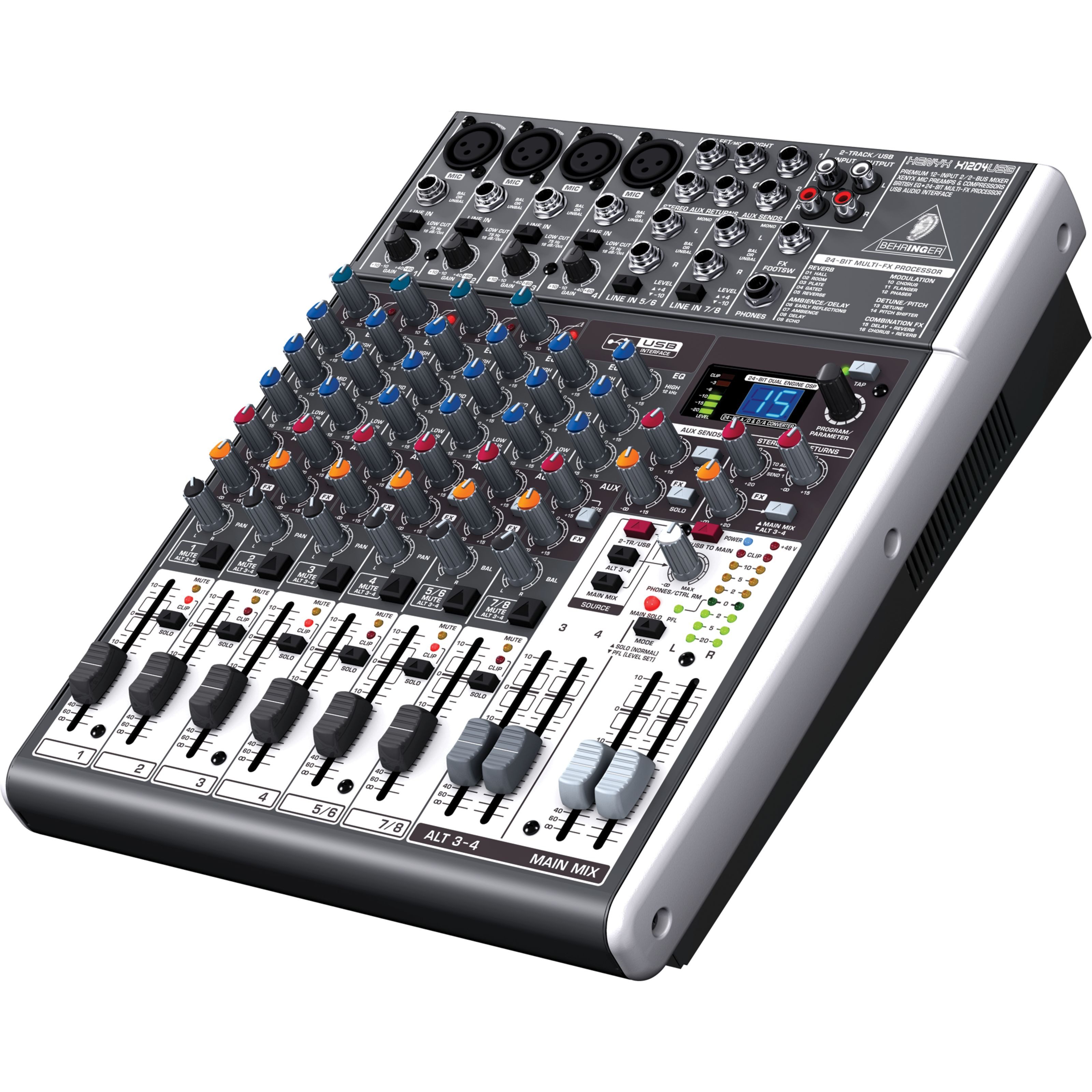 Behringer Mischpult, (PA Mischpulte, Analog Mixer), XENYX X1204USB - Analogmixer