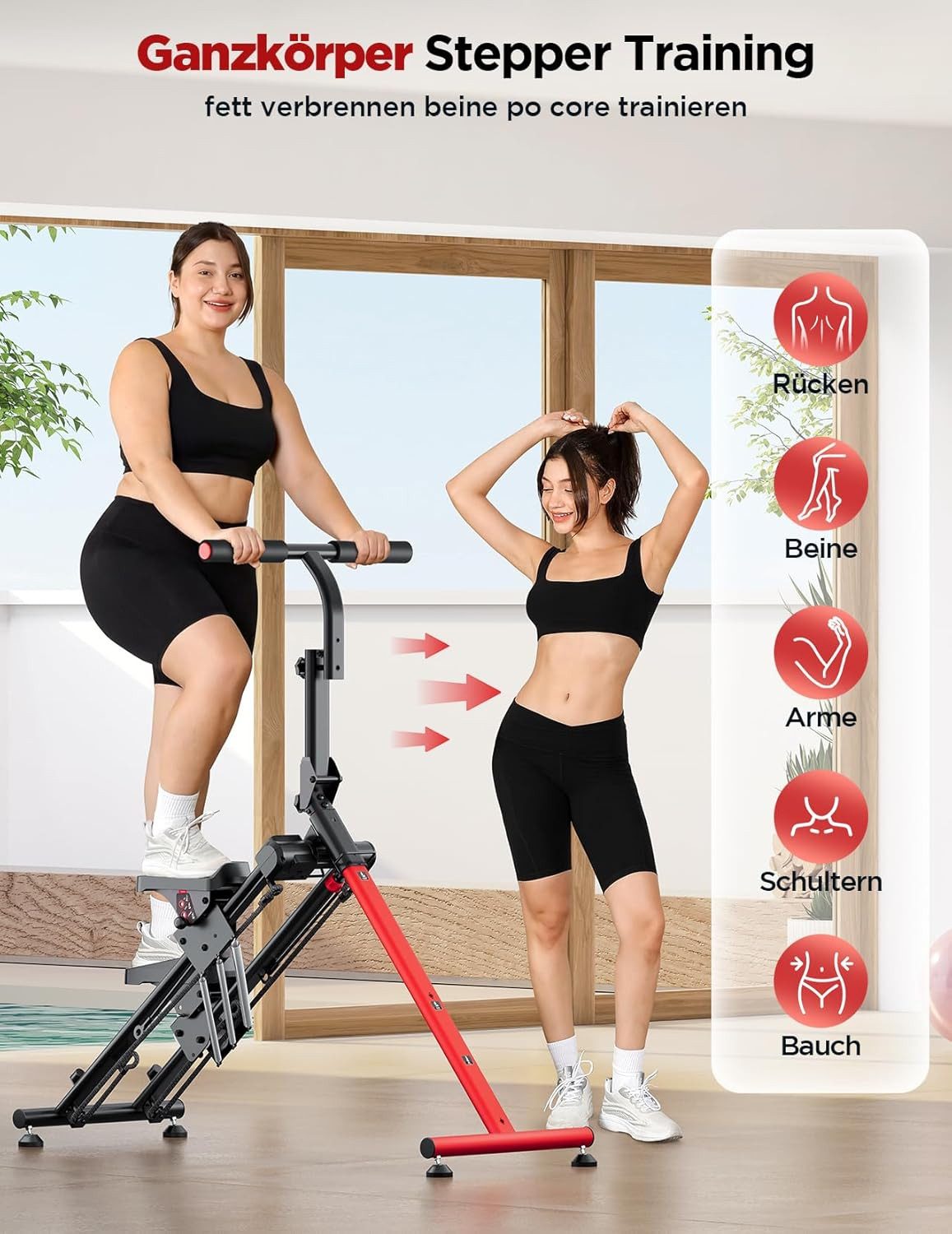Dripex Stepper Stair Stepper 2026 für Zuhause - 3 Trainingsmodi, bis 300 kg Tragkraft