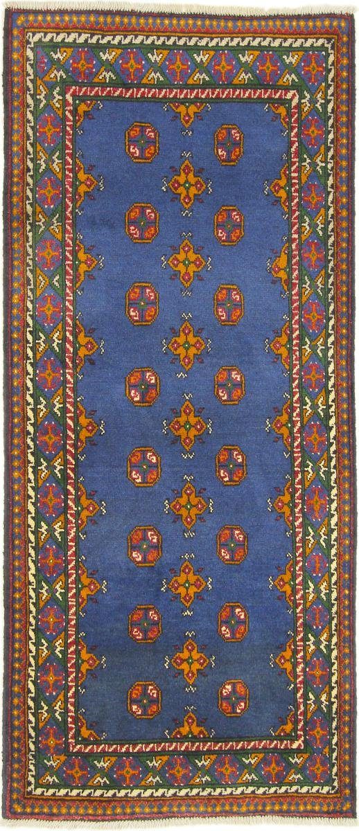 Orientteppich Afghan Akhche 85x201 Handgeknüpfter Orientteppich Läufer, Nain Trading, rechteckig, Höhe: 6 mm