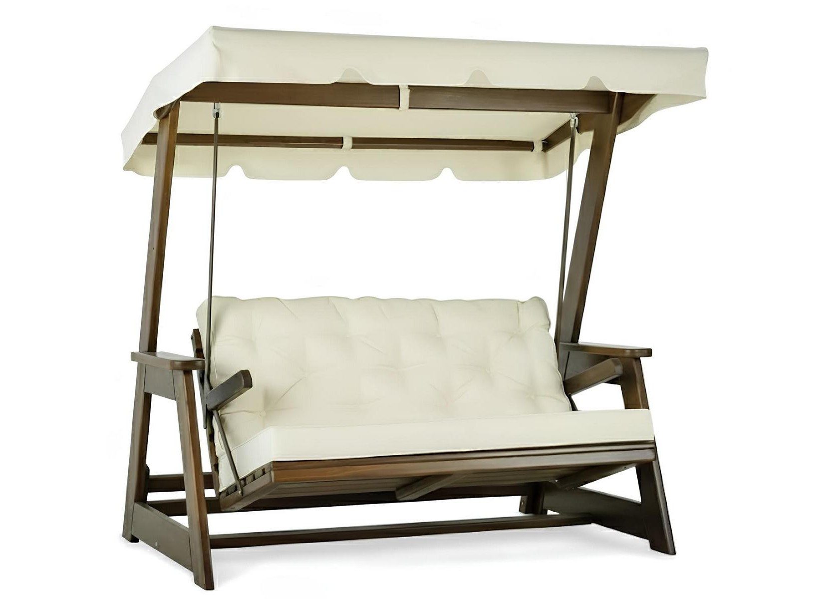 Xlmoebel Hollywoodschaukel Moderne Gartenschaukel aus Holz für entspannte Stunden im Garten, 2-Sitzer, Schwingfunktion; verstellbare Rückenlehne, Hollywoodschaukel, 1 tlg., 1x Hollywoodschaukel, Made in Europa