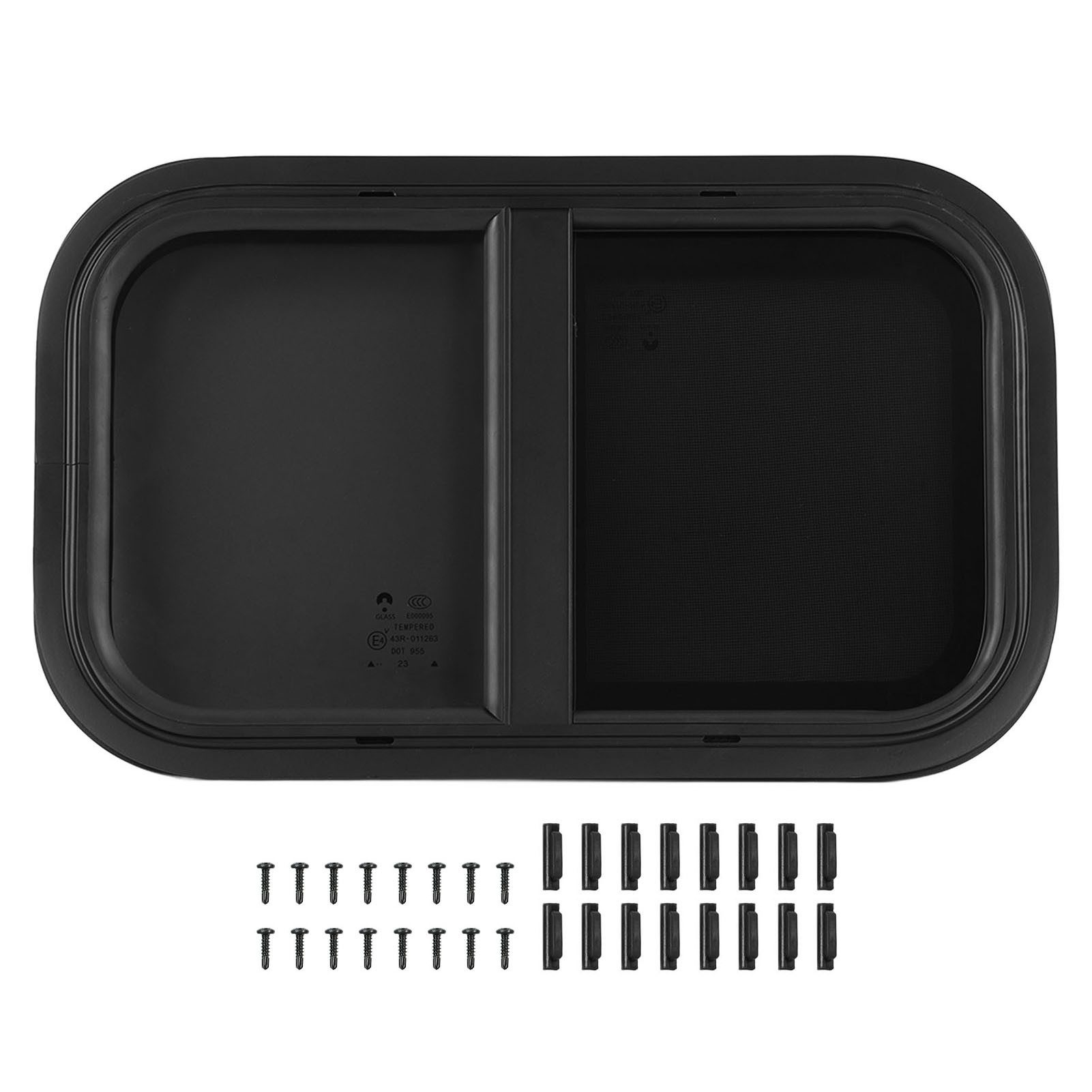 GARRYFIZH Fenster RV Push Pull Fenster mit abgerundeten Ecken, Aluminiumlegierung, Wasserdicht