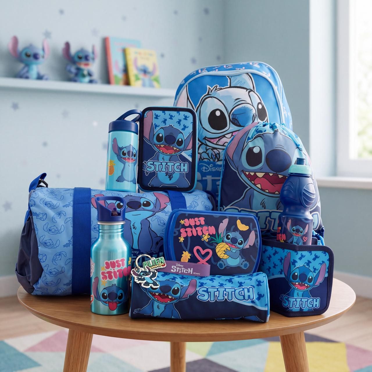 Lilo & Stitch Schulrucksack Disney Stitch Schulset XXL 11-teilig mit Rucksack für Schule (11-tlg)