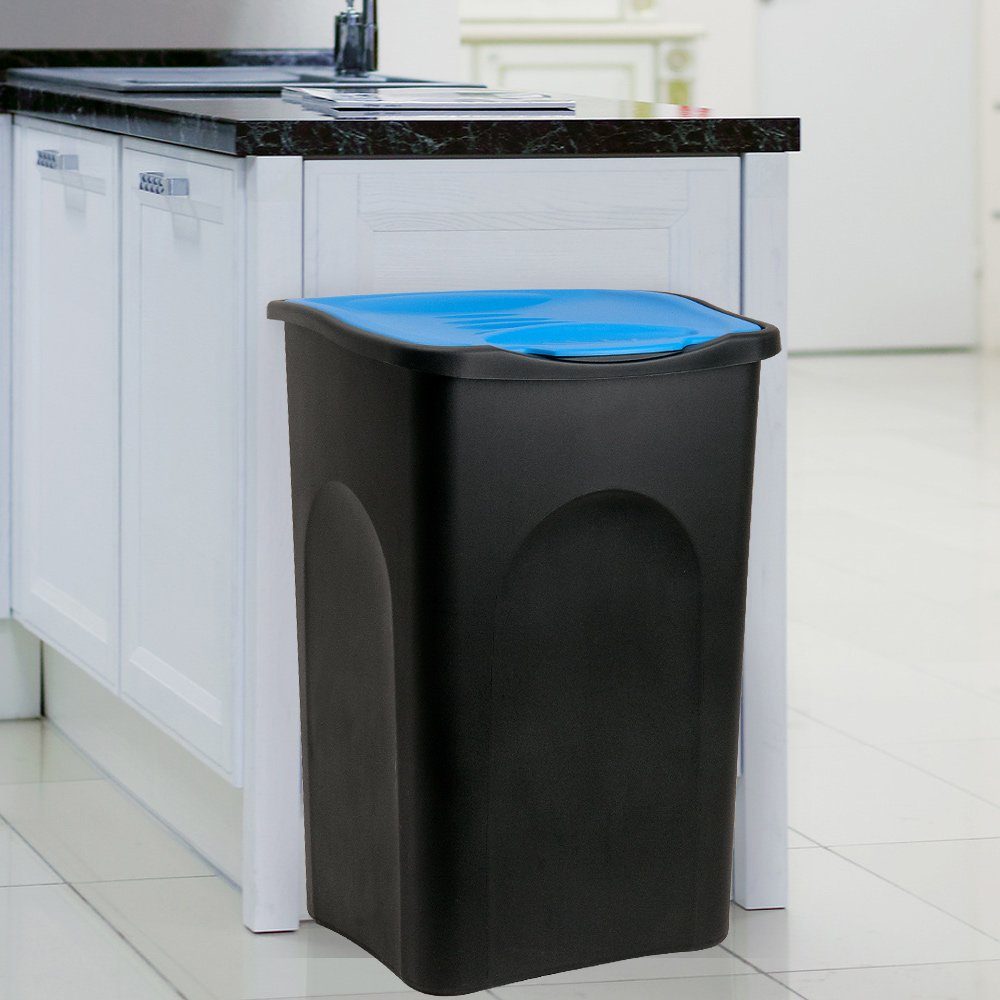 Stefanplast Mülleimer, 50 L Abfallbehälter 56x37x39cm Papierkorb Mülltrennung