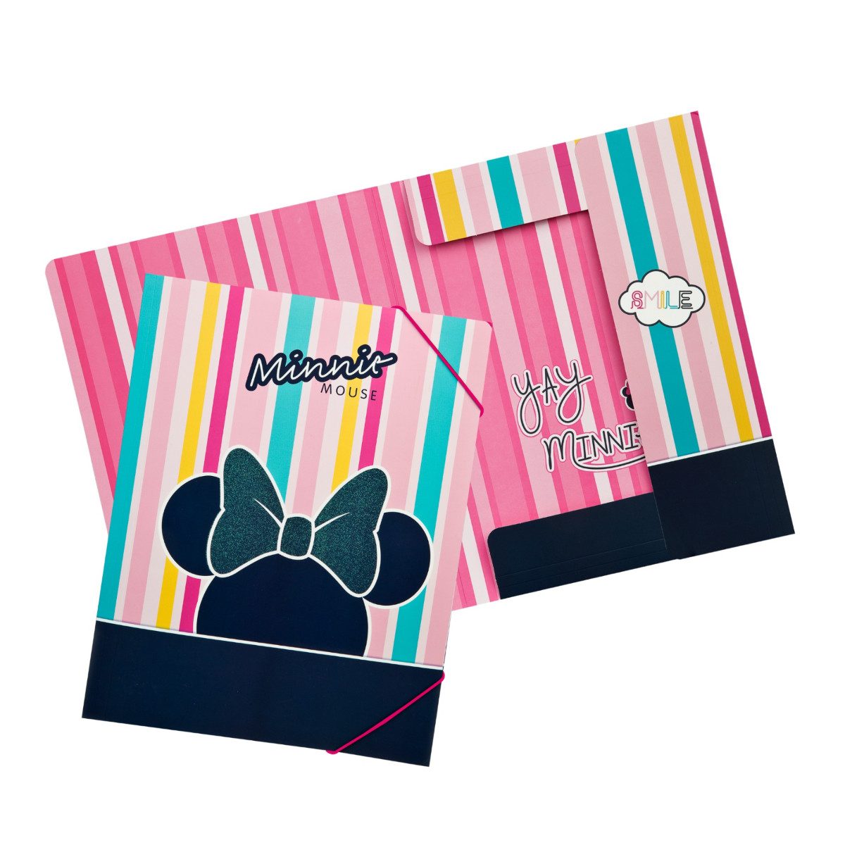 Disney Minnie Mouse Organisationsmappe - Sammelmappe Gummizug Mappe Kinder Schule A4 Ablage (1-St)