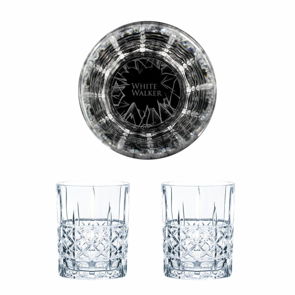 Nachtmann Whiskyglas Game of Thrones Whiskygläser Set White Walker, Kristallglas, lasergraviert