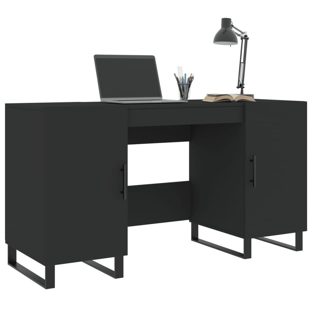 Schreibtisch Schreibtisch vidaXL Schwarz cm | Schwarz Holzwerkstoff Schwarz 140x50x75