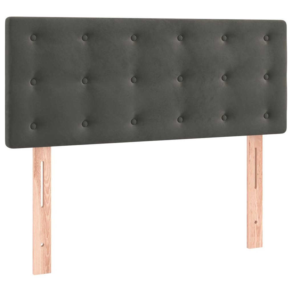 vidaXL Bett Kopfteil Dunkelgrau 90x5x78/88 cm Samt (1-tlg)