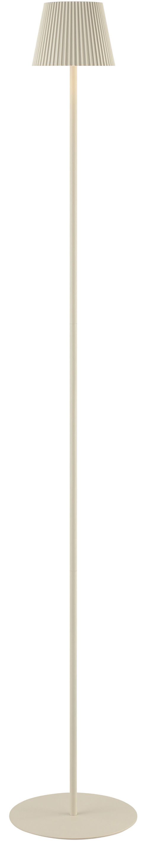 my home LED Außen-Stehlampe MACOBO, Dimmfunktion, LED fest integriert, Warmweiß, LED Akku-Leuchte, 125 cm, 340 lm, 3000K, Touchdimmer, Edelstahl, beige