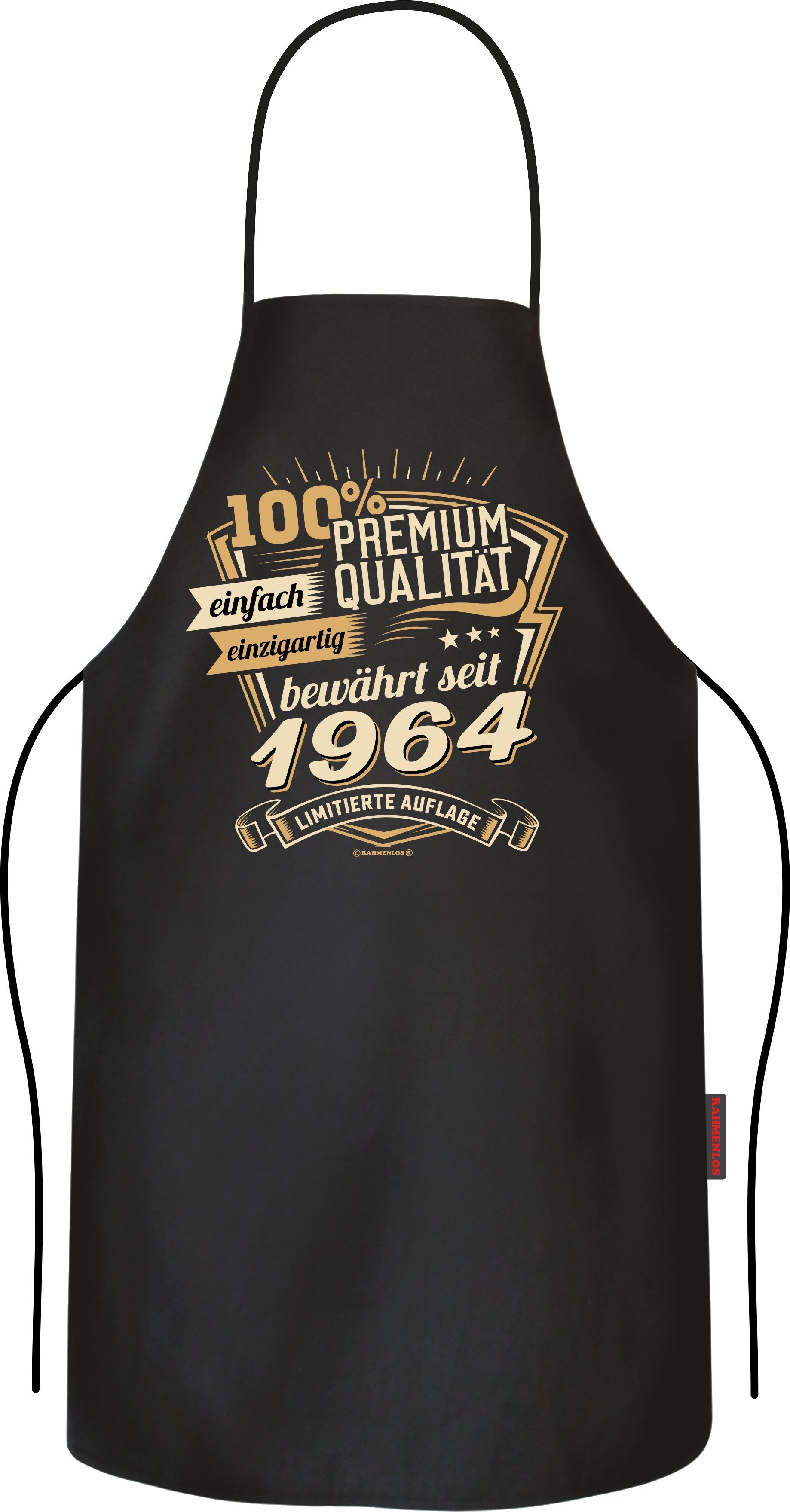 RAHMENLOS® Grillschürze Kochschürze als Geschenk zum 60. Geburtstag