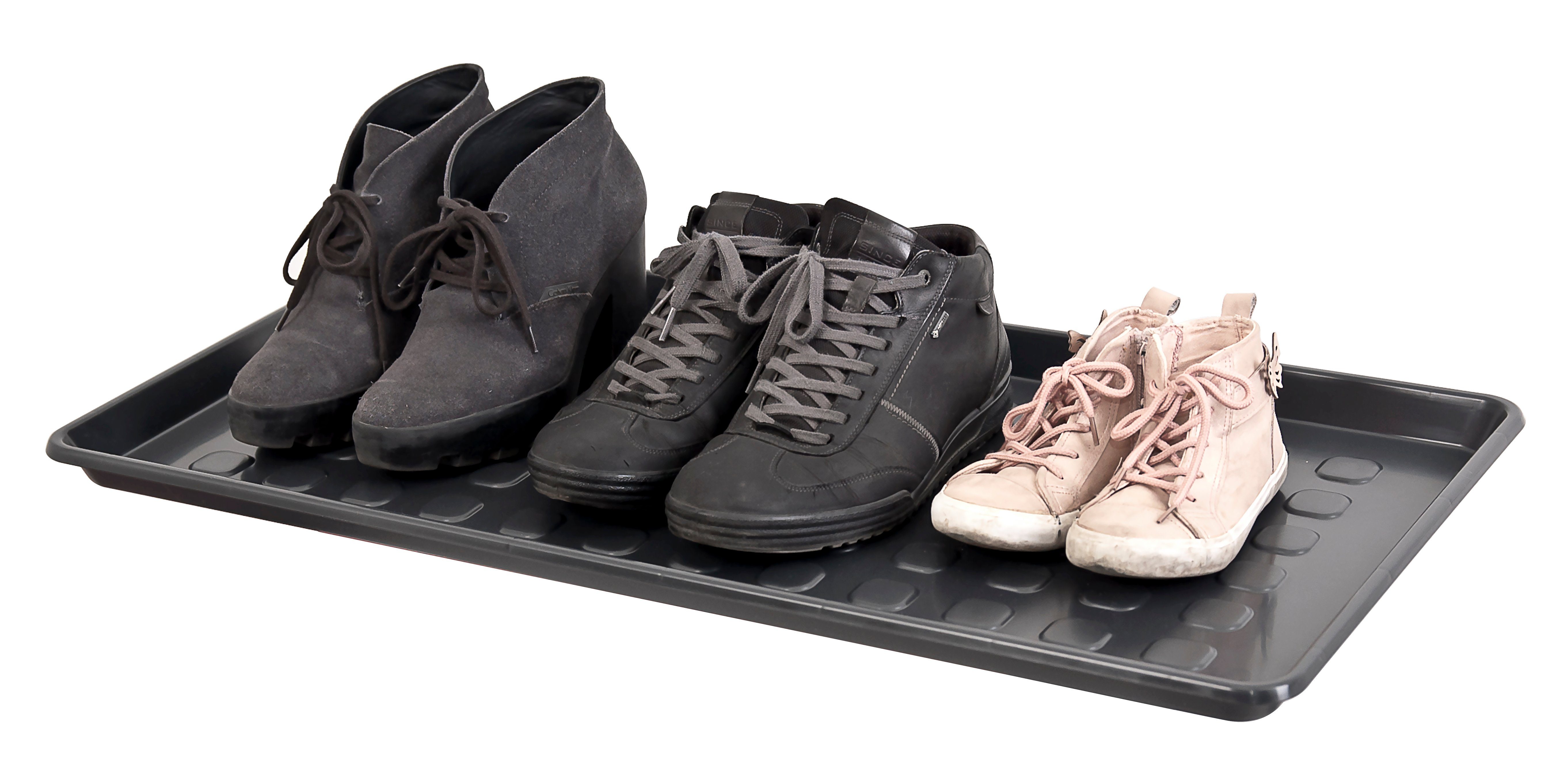 Kreher Rectangular Trunk Liner Multi-Purpose Storage Tray, Shoe Tray Made of Plastic in Black (1 pc)