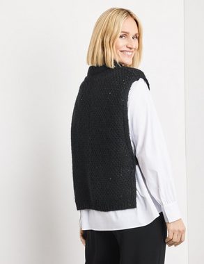 GERRY WEBER Cardigan Poncho mit Turtleneck und Paillettendekor