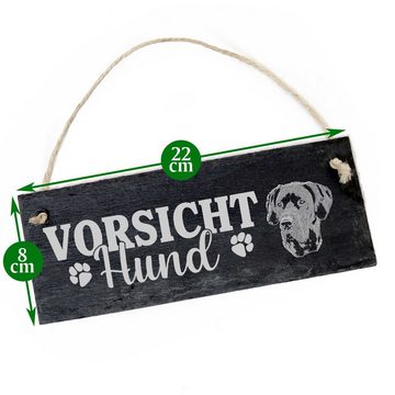 Dekolando Hängedekoration Vorsicht Hund Deutsche Dogge Schild 22x8cm