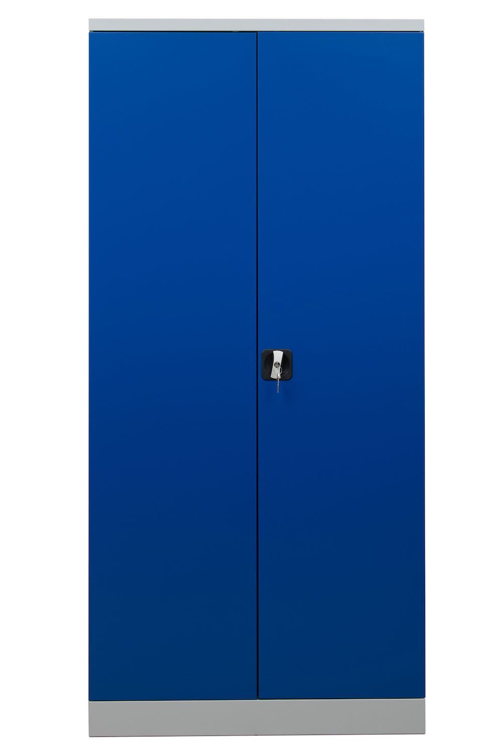 Moose, PROREGAL® HxBxT Grau-Blau, 195x92x42cm, Lackiert Flügeltürenschrank Mehrzweckschrank