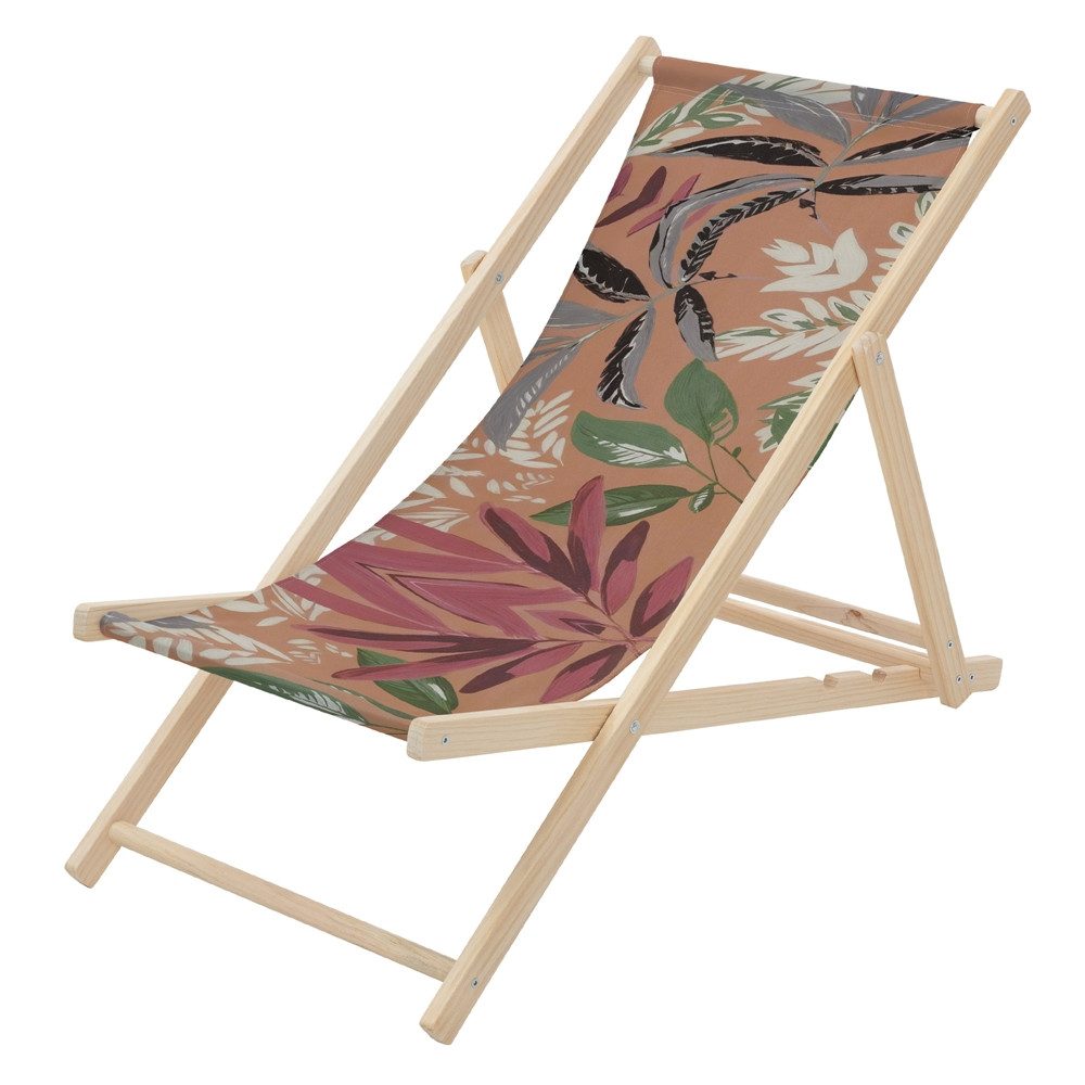 ECD Germany Gartenliege Holz Liegestuhl Beachstuhl klappbarer Strandstuhl Strandliege Liege, 1 St., Sonnenliege mit 3-Fach verstellbarer Rückenlehne Relaxliege bis 120kg