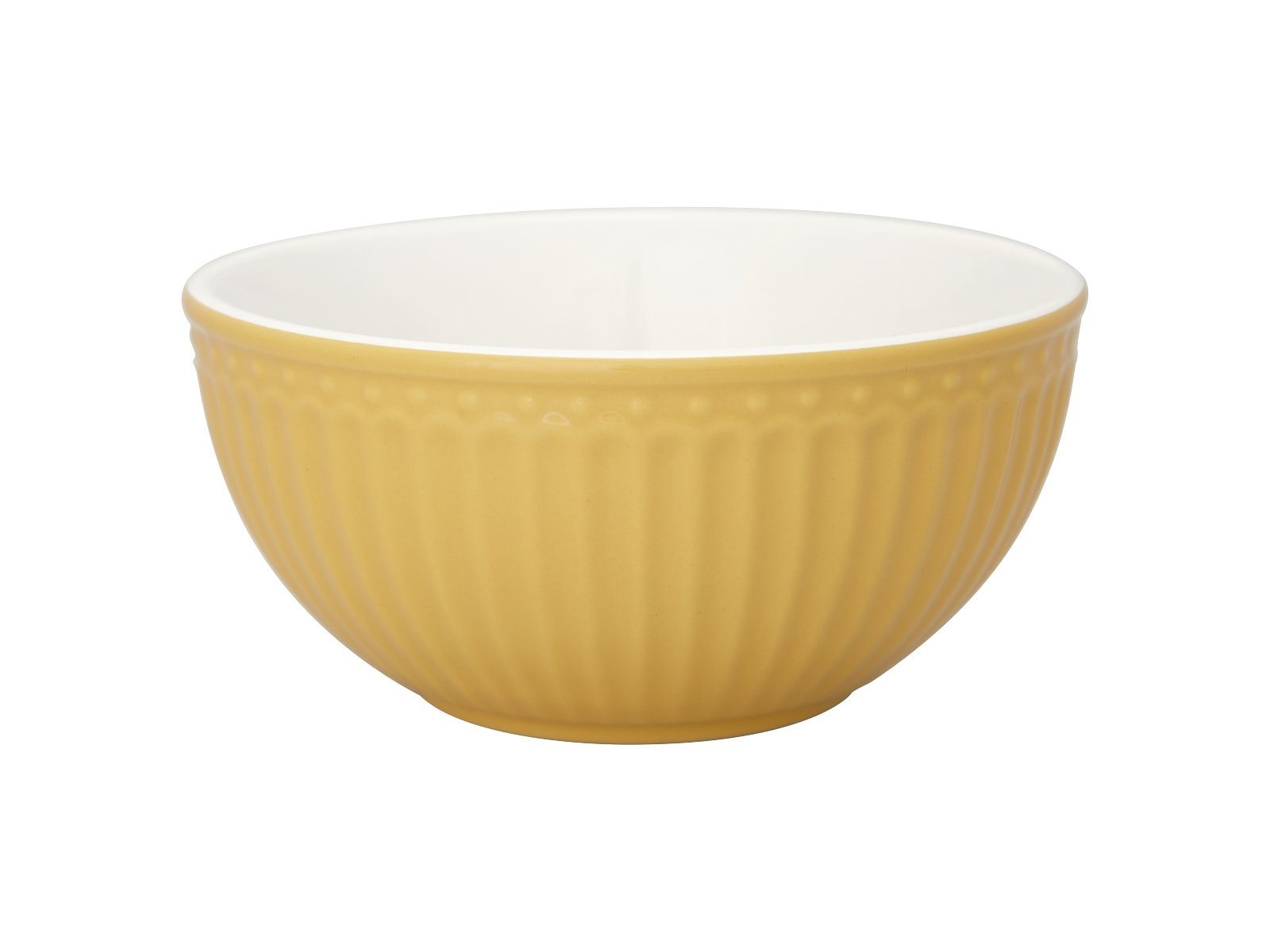 Greengate Müslischale Alice Müslischale honey mustard 14 cm, Steinzeug, (Schüsseln & Чаши)