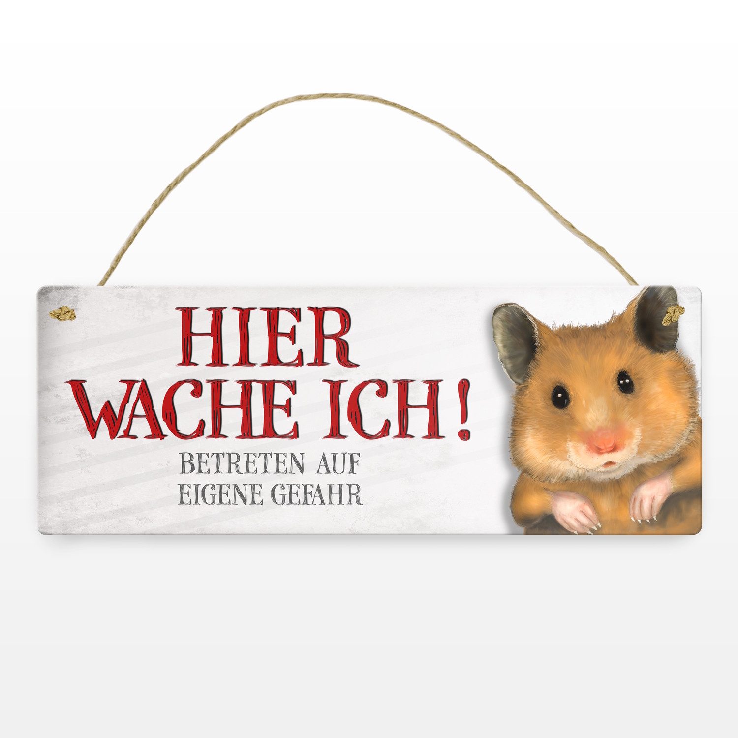 speecheese Metallschild Metallschild mit Hamster Motiv und Spruch: Betreten auf eigene Gefahr – Bild 2 von 2