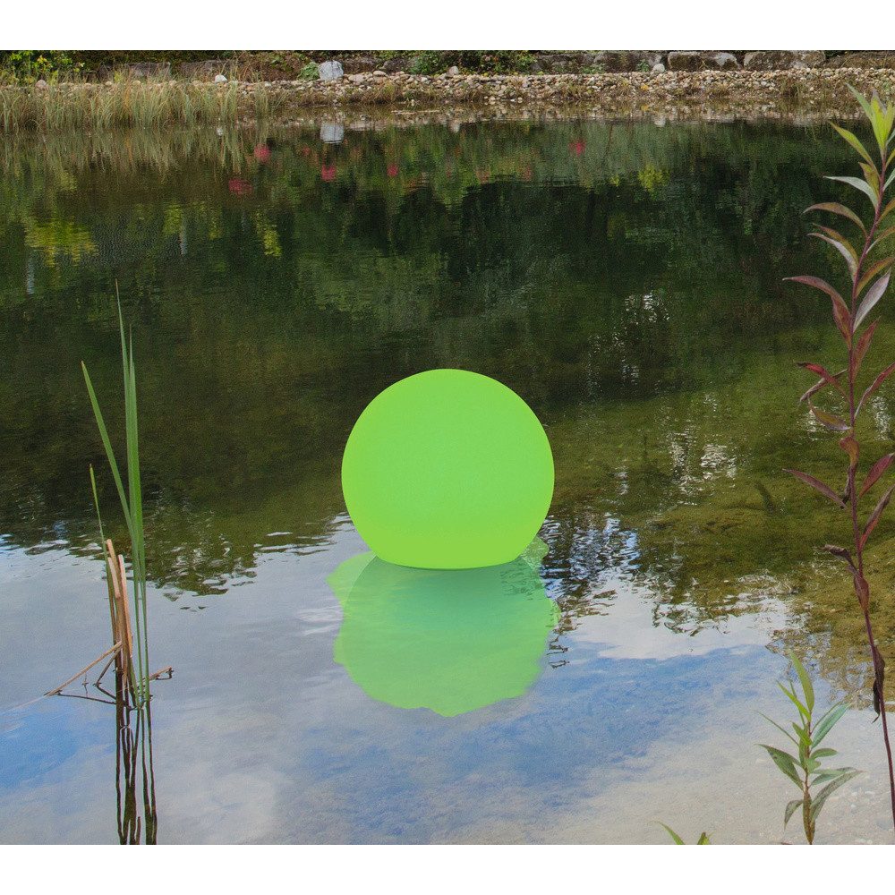 HEITRONIC Gartenleuchte Heitronic 37234 Globo Solar-Dekoleuchte Solarkugel LED LED fest eing