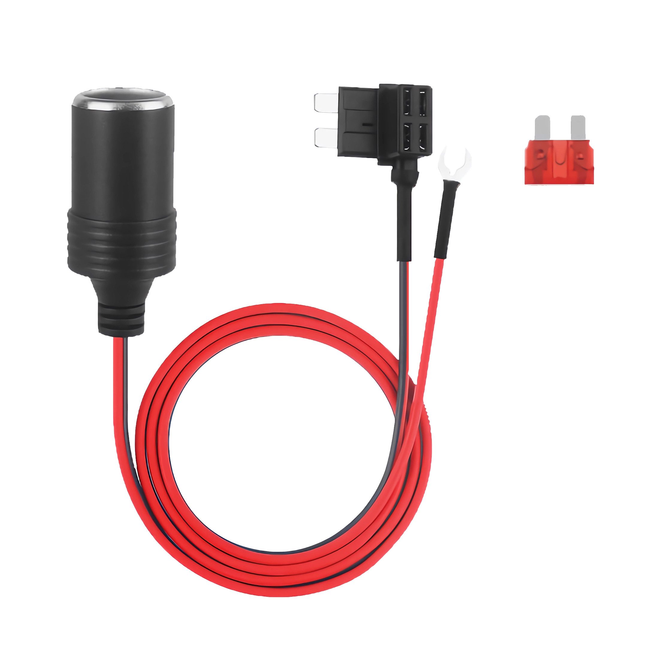 Bolwins L16 Stromdieb Stromabgreifer ATO Kabel mit Kfz Steckdose 10A Sicherung Netzkabel