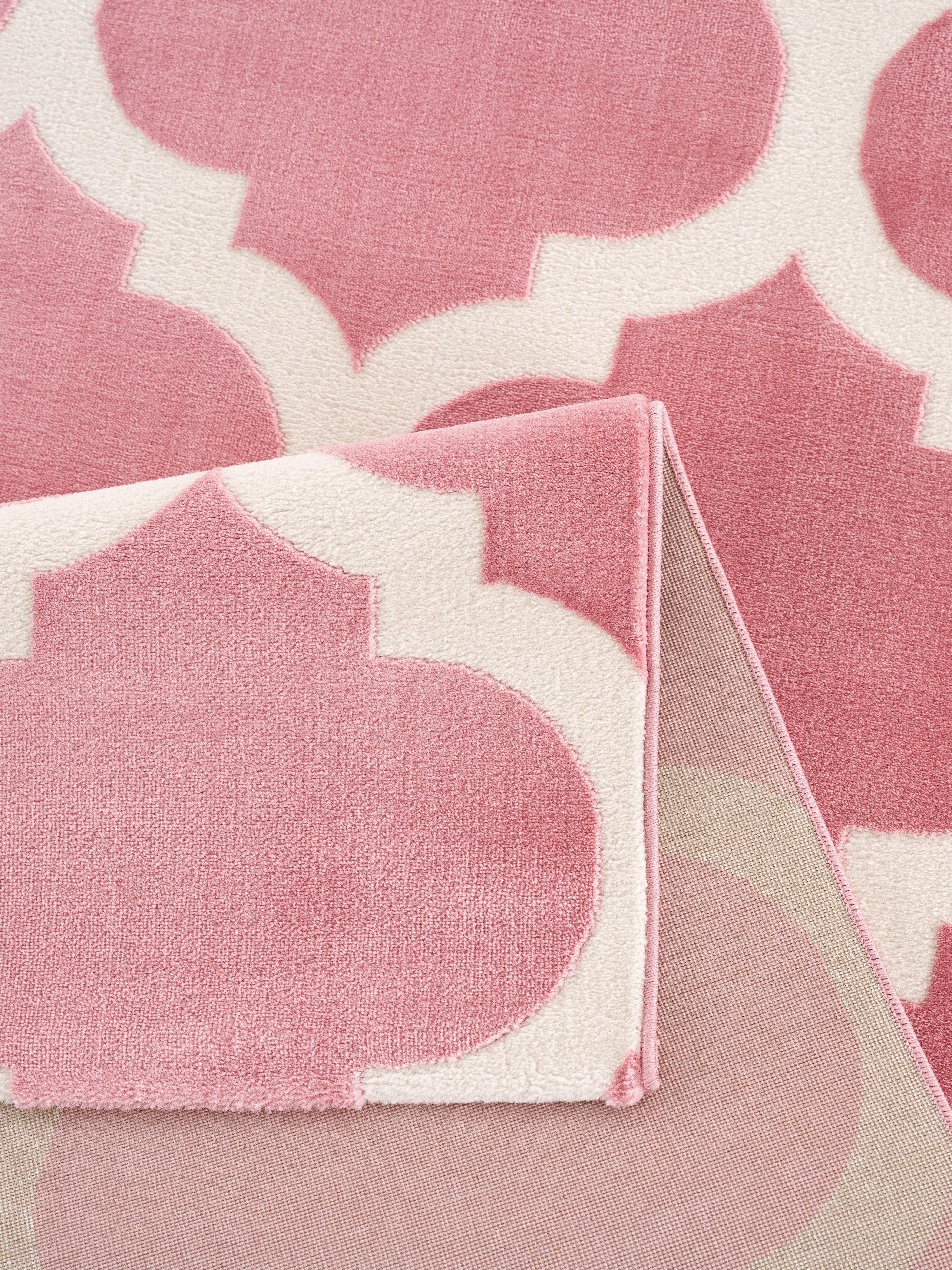 Teppich Fenris, weich, mm, affaire, Höhe: rosa Konturenschnitt, rechteckig, flacher 3D-Design, Kurzflor, Teppich, 12 Home elegant