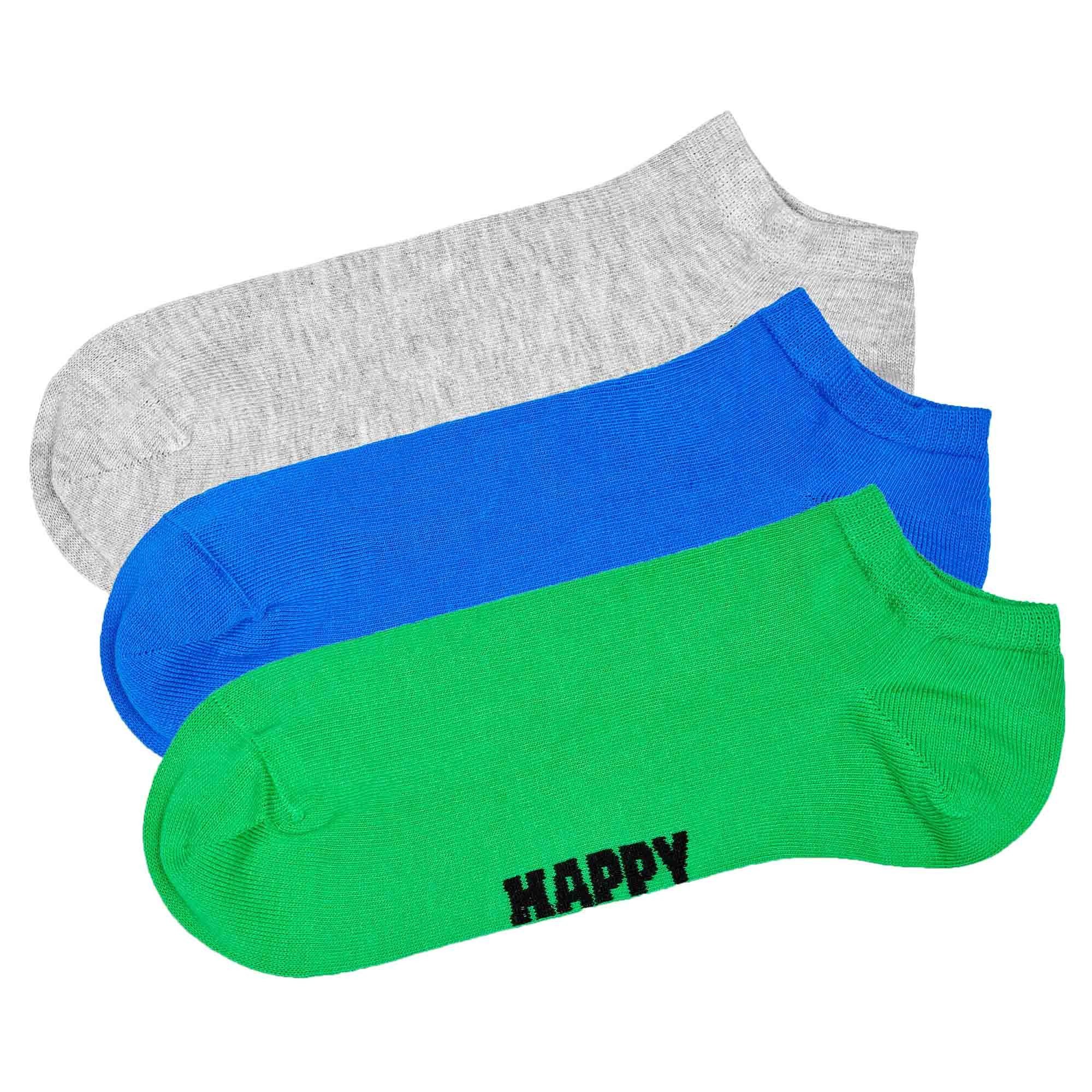 Happy Socks Sneakersocken Unisex Socken 3er Pack Baumwolle (Packung, 3er Pack)