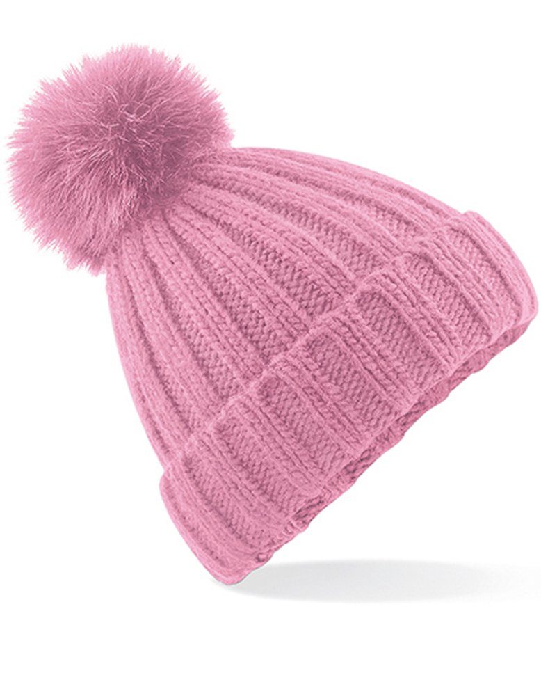 Goodman Design Strickmütze Beanie Bommelmütze Pudelmütze Herbst Winter Abnehmbare gleichfarbige Kunstpelz Bommel für einfaches Waschen