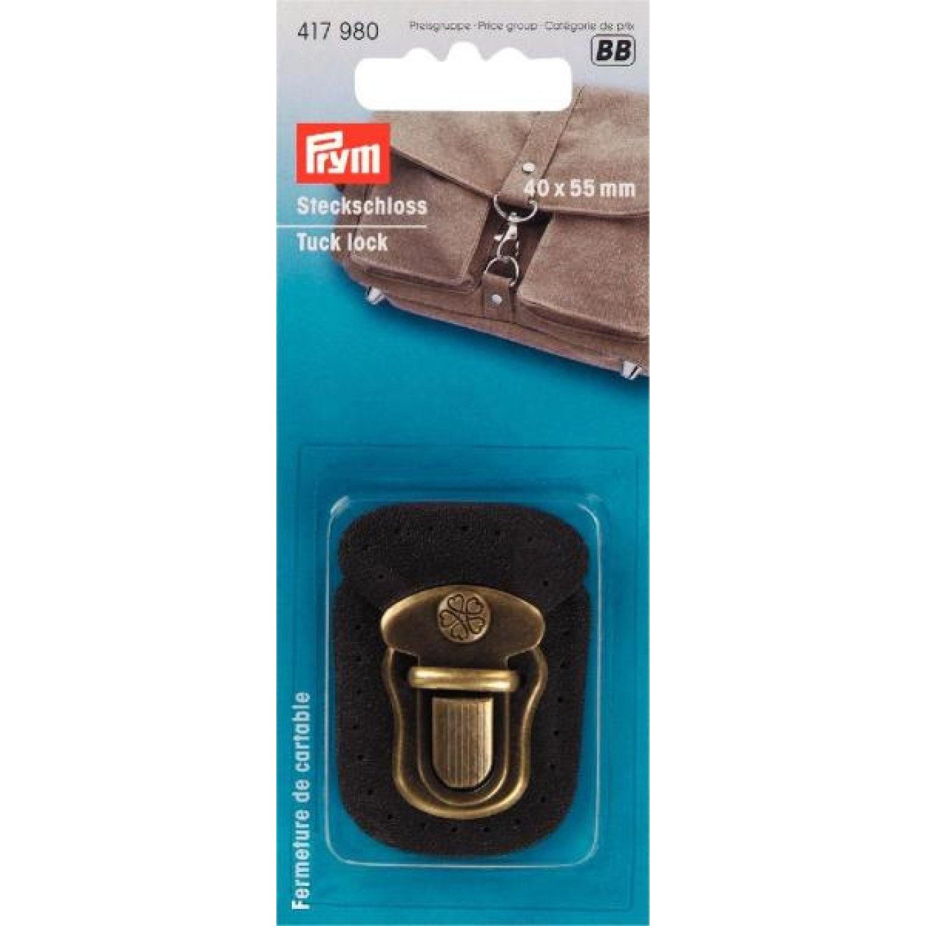 Prym Stricknadeln Steckschloss 40x55 mm braun/altmessing