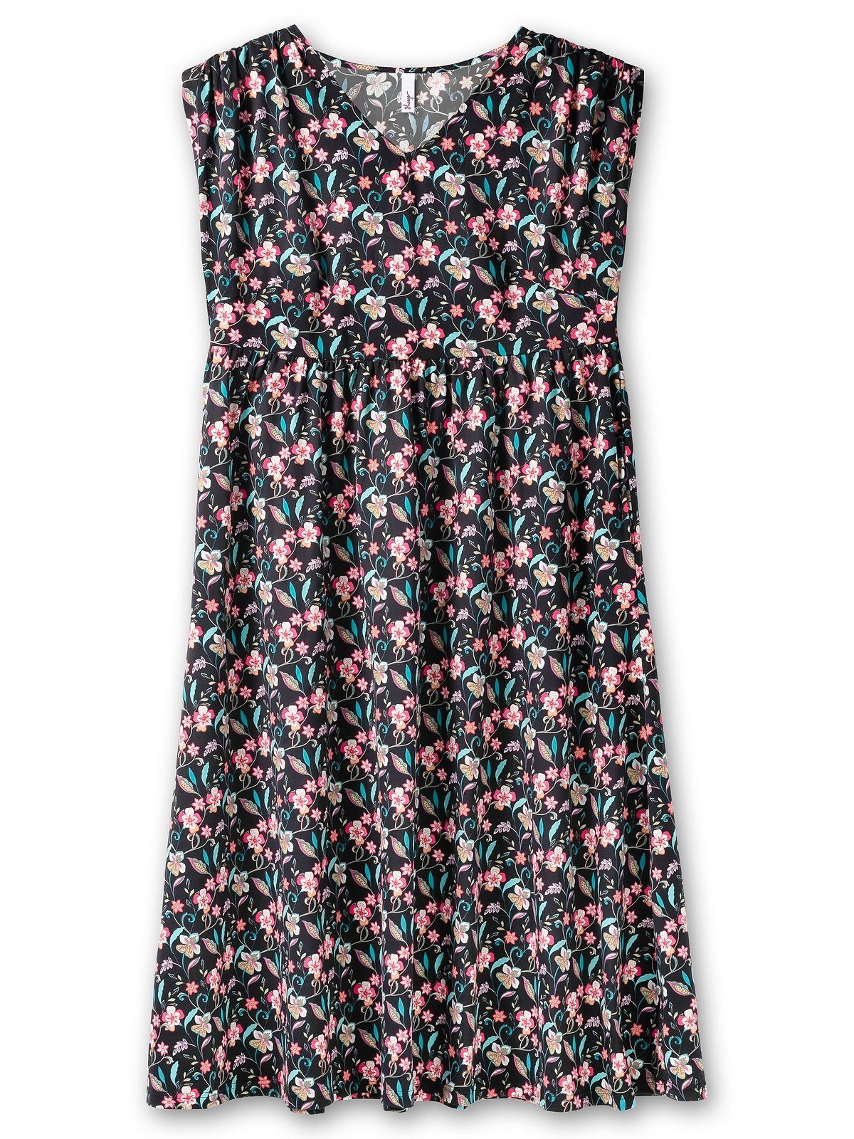 Sheego Maxikleid Große Größen mit Blumenprint und weitem Rock