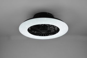 TRIO Leuchten LED Deckenleuchte Stralsund Deckenventilator, Timerfunktion, Ventilatorfunktion, LED fest integriert, Neutralweiß, Deckenlampe, Ventilator, Fernbedienung, Ventilator getrennt schaltbar