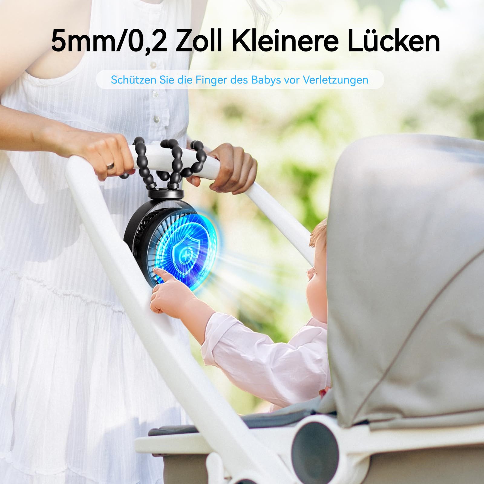 BlingBin Mini USB-Ventilator Mini-Kinderwagen-Ventilator, Handventilator mi günstig online kaufen