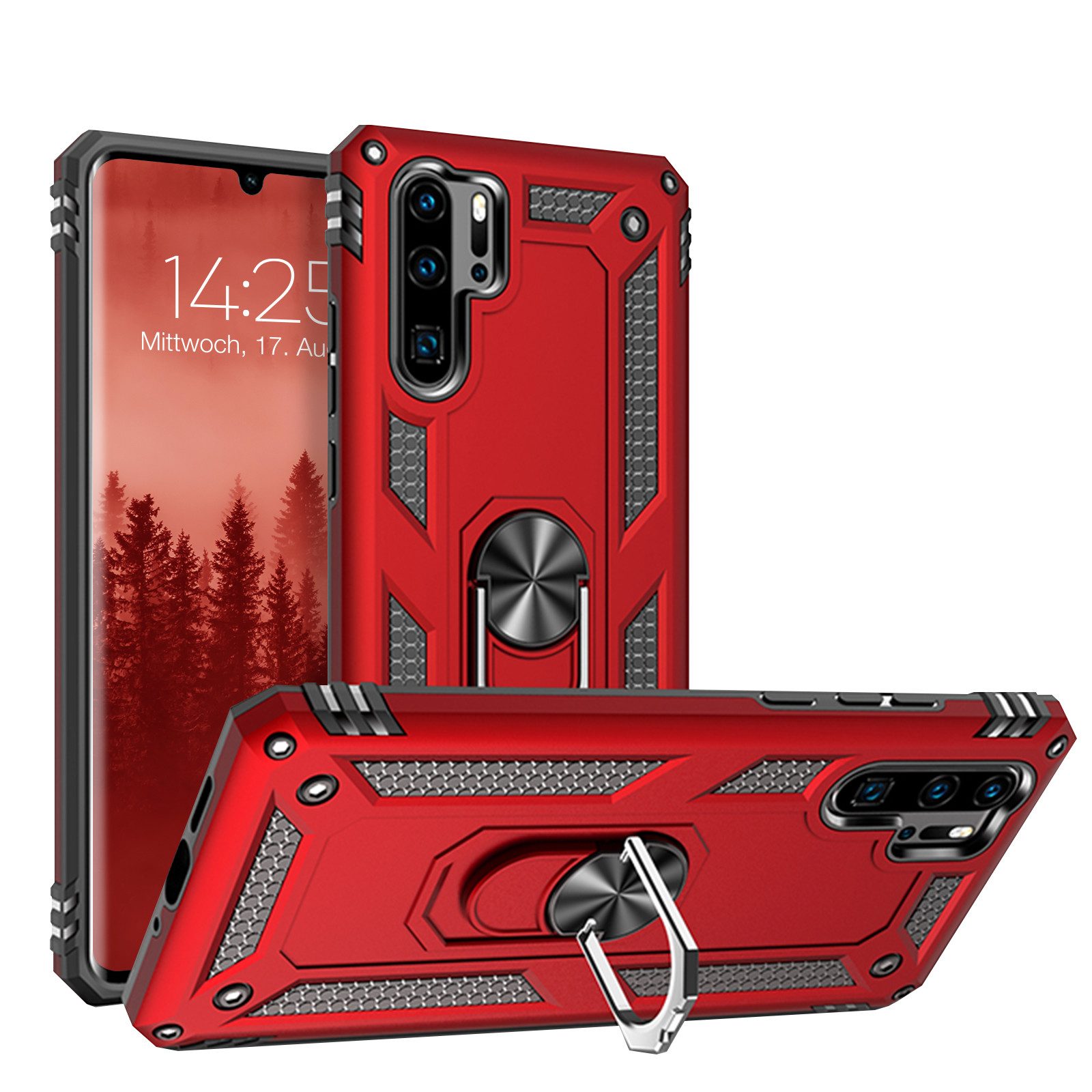 Tec-Expert Handyhülle Outdoor Cover Hülle für Huawei P30 Pro 6.47 Zoll, 6.47, Premium Hülle aus verstärktem Polycarbonat