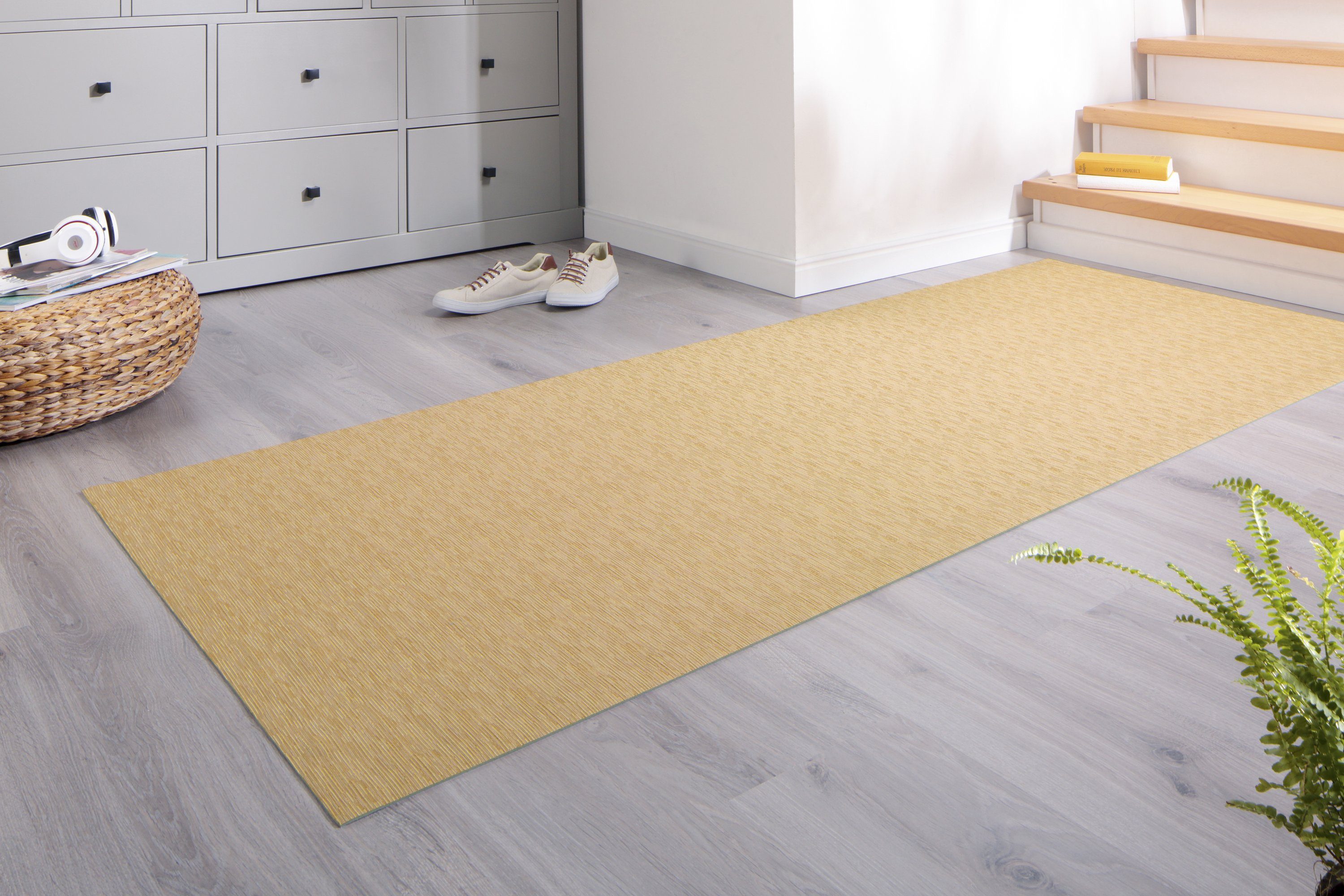 Peyer Syntex Designteppich 1 Mira Jacqu.Teppich uni Fb.beige 80/150 cm, rechteckig