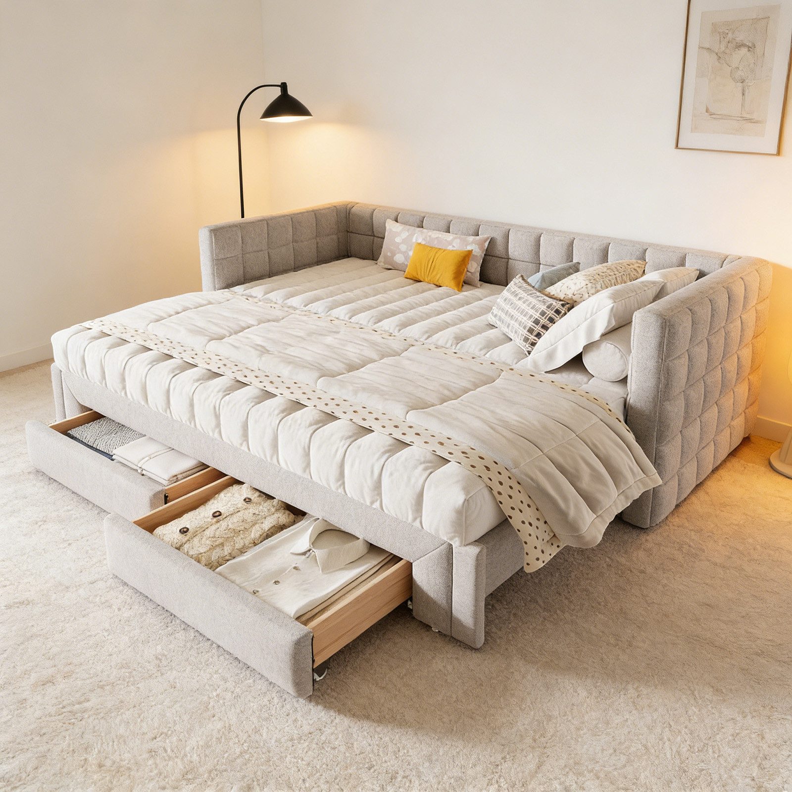 OKWISH Daybett Tagesbett,Sofabett,mit 2 Schubladen, Schlafsofa (Luxuriöses günstig online kaufen