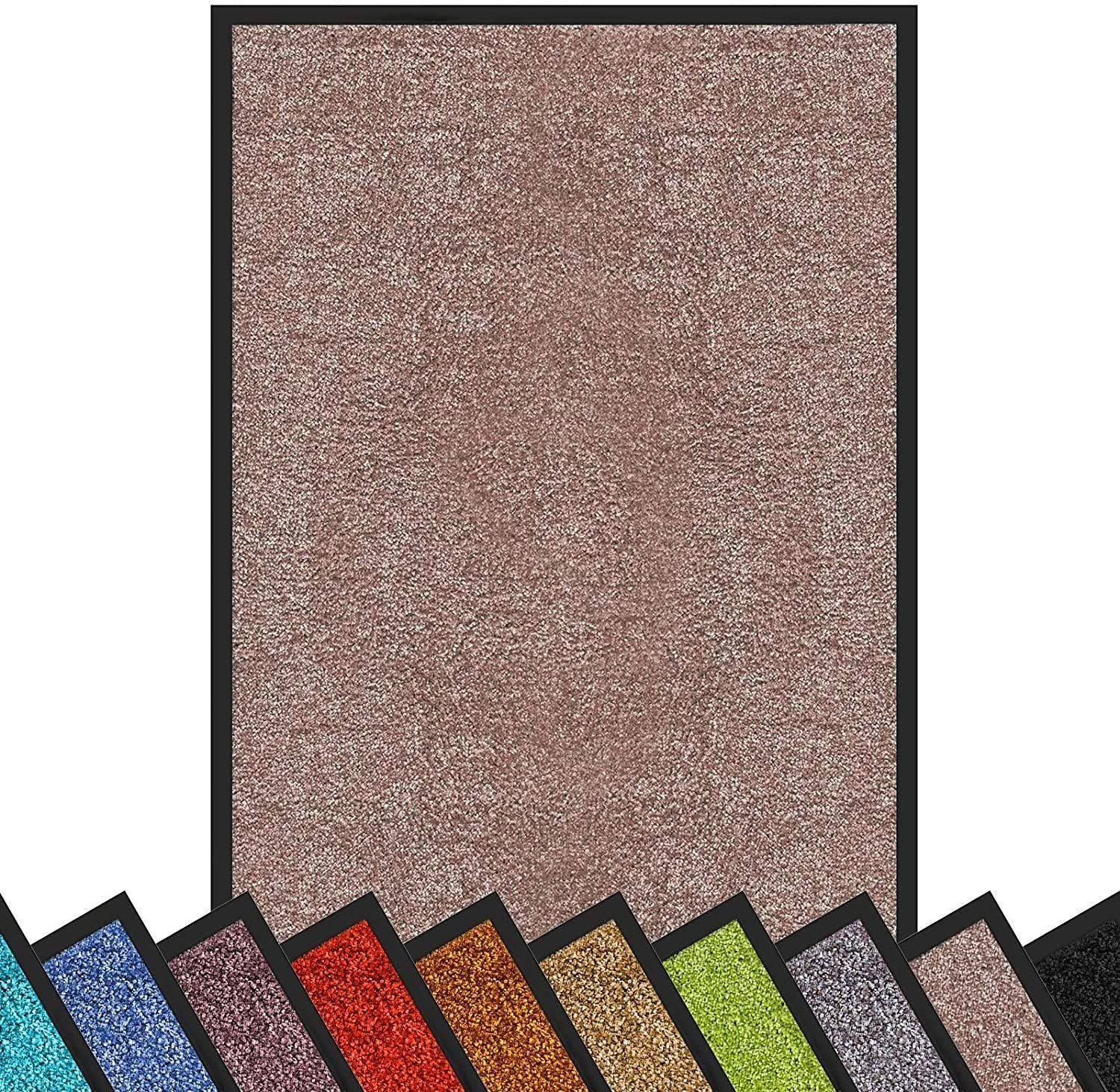 Color Your Life Fußmatte Rhine, waschbare & leistungsstarke Fußmatte mit Rutschfester Rückseite, rechteckig, Höhe: 6 mm, Erhältlich in vielen Größen – Bild 2 von 5