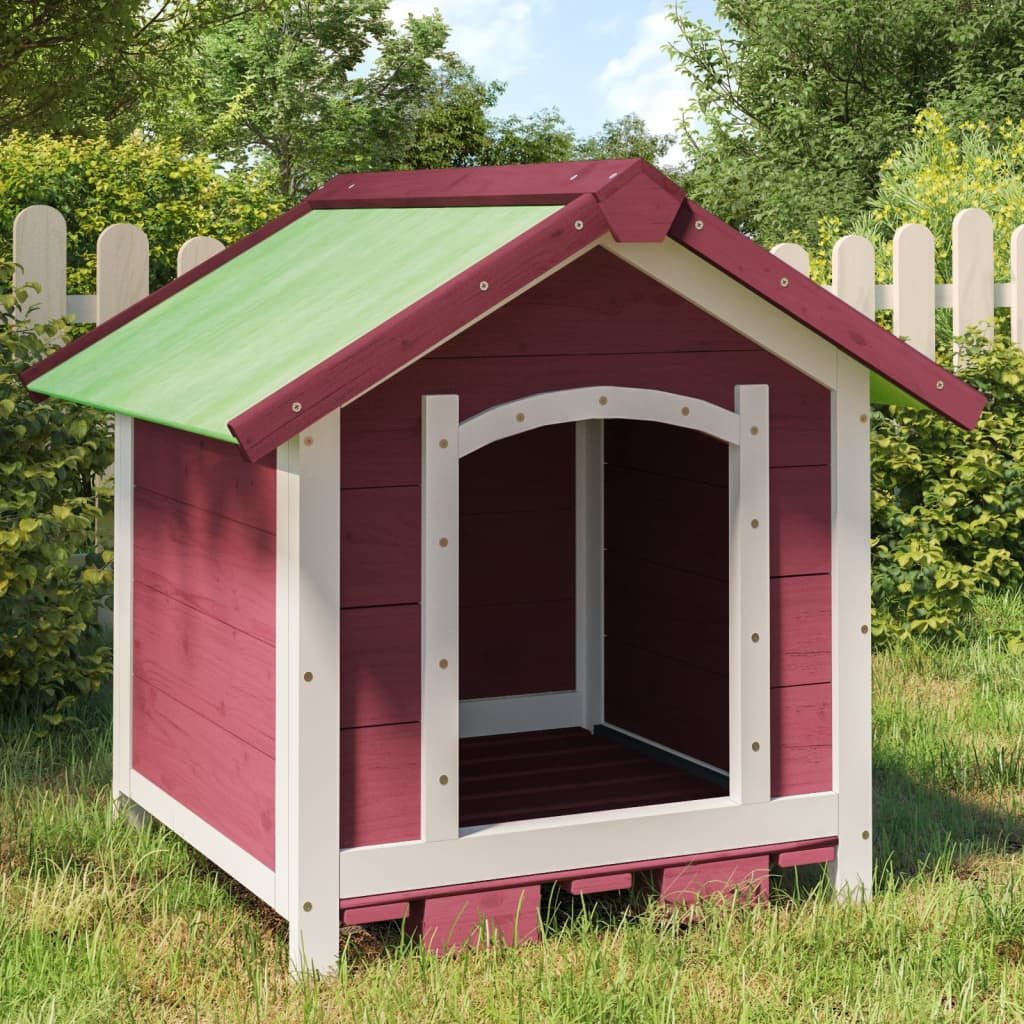vidaXL Hundehütte, Hundehaus Mokka 65x65x61,5 cm Massivholz Kiefer